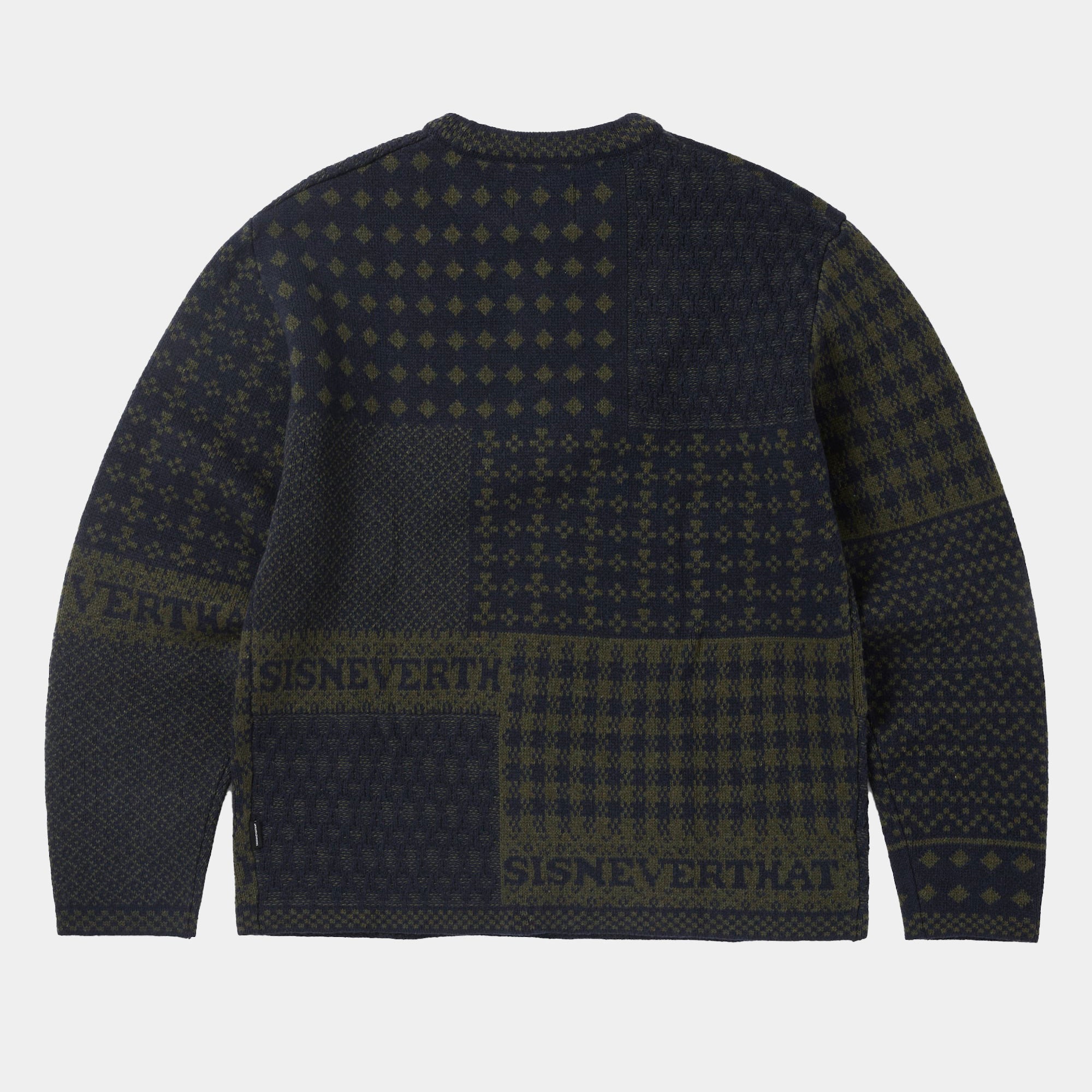 thisisneverthat Block Knit LS Top - Navy