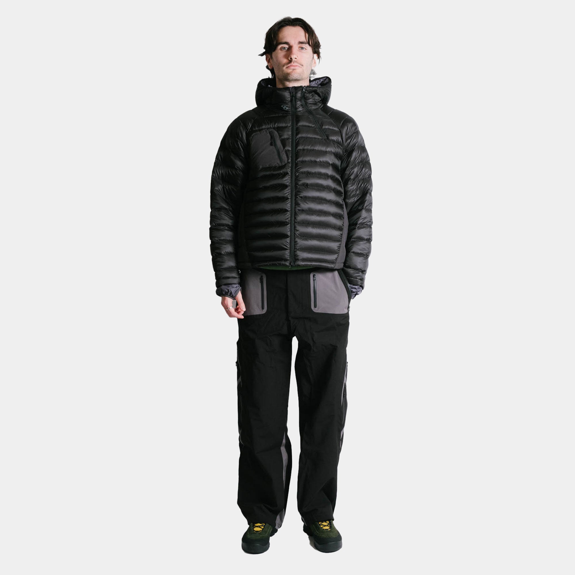 San San Gear Paneled Puffer Jacket - Black