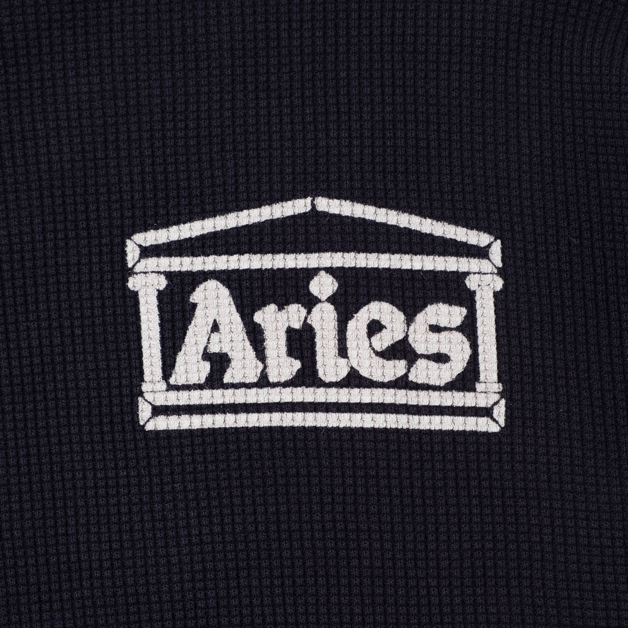 Aries Waffle LS Tee - Black