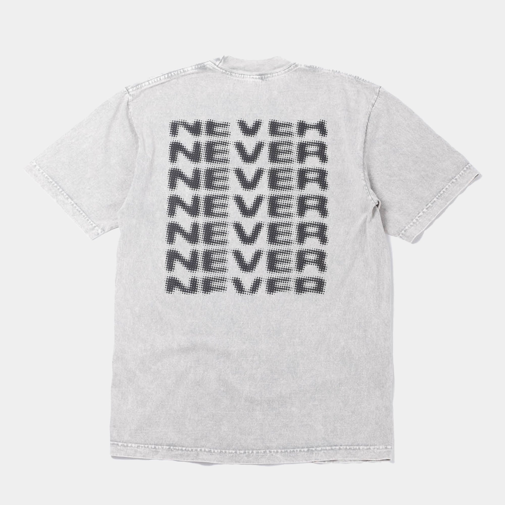 Never Never Halftone Stack Tee - Limestone