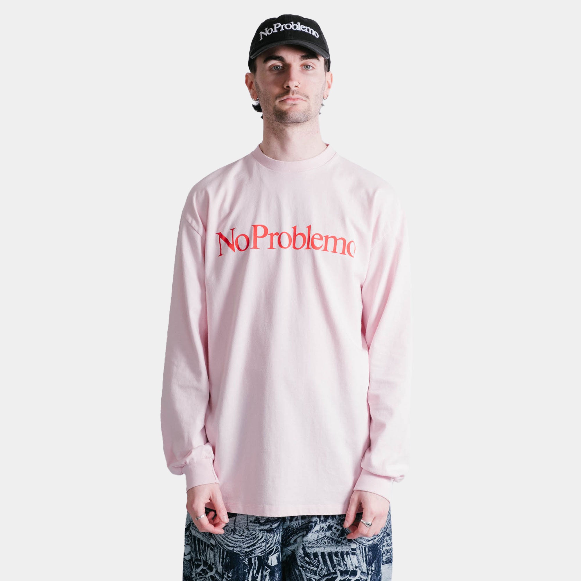 No Problemo LS Tee - Pale Pink