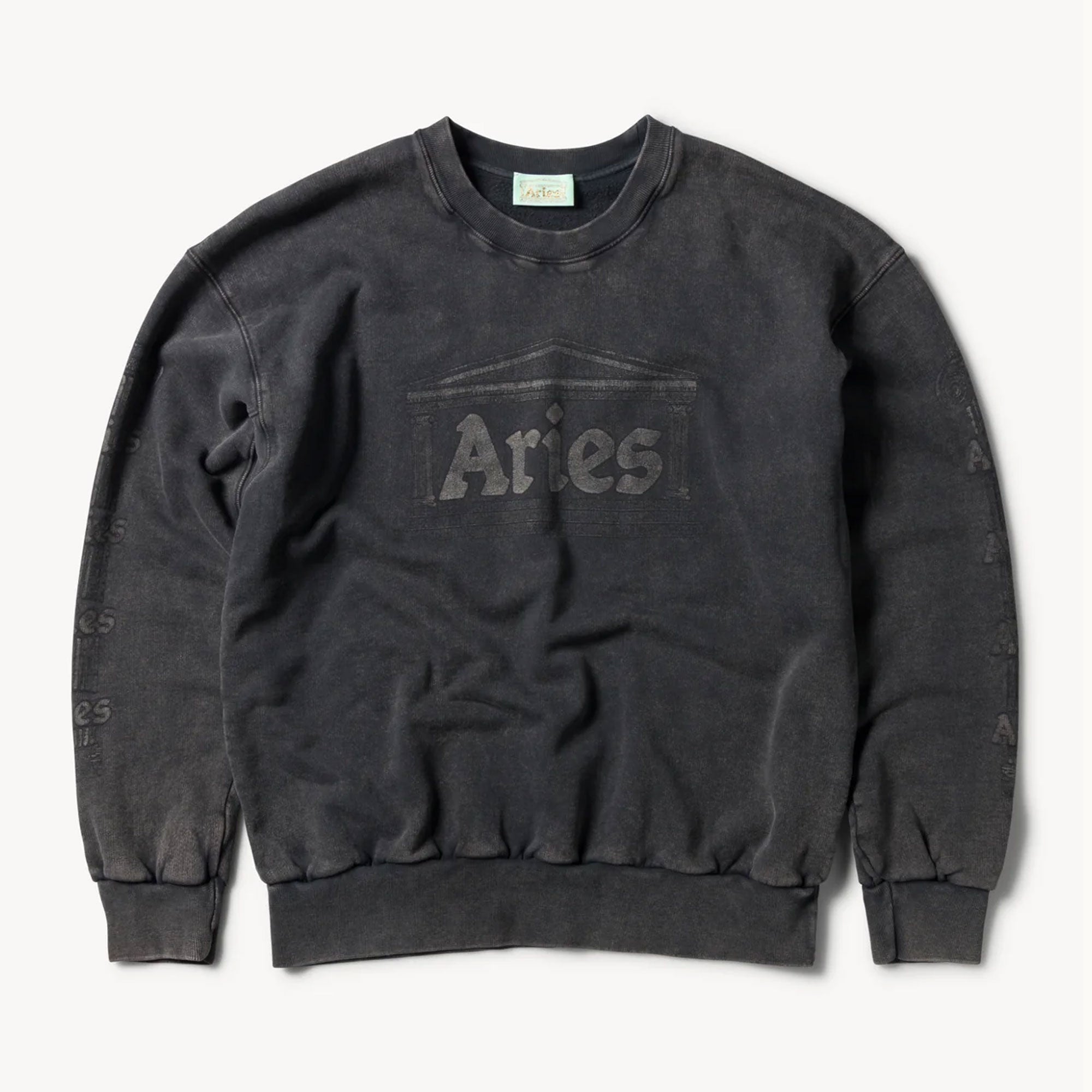 Aries Aged Ancient Column Sweat - Black