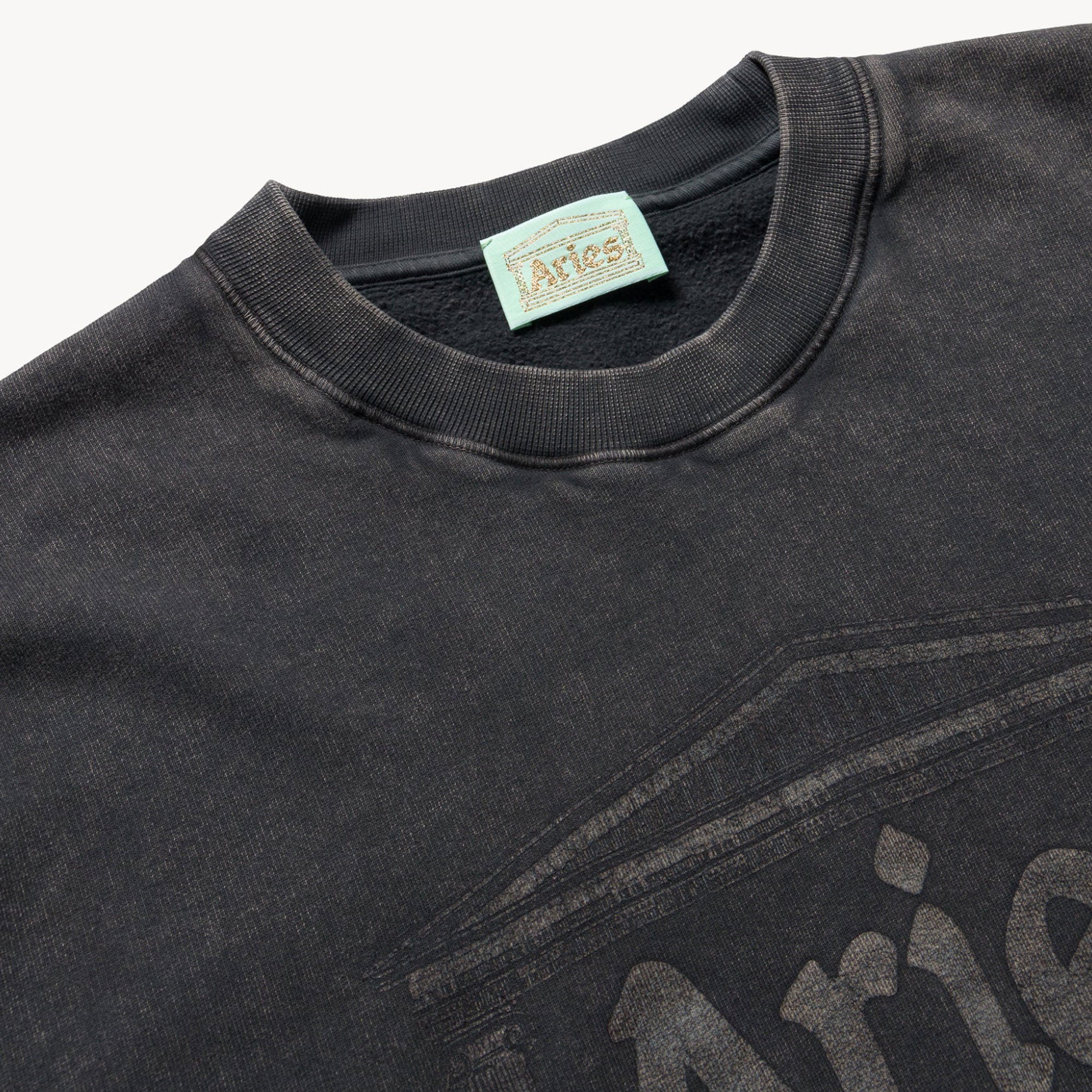 Aries Aged Ancient Column Sweat - Black