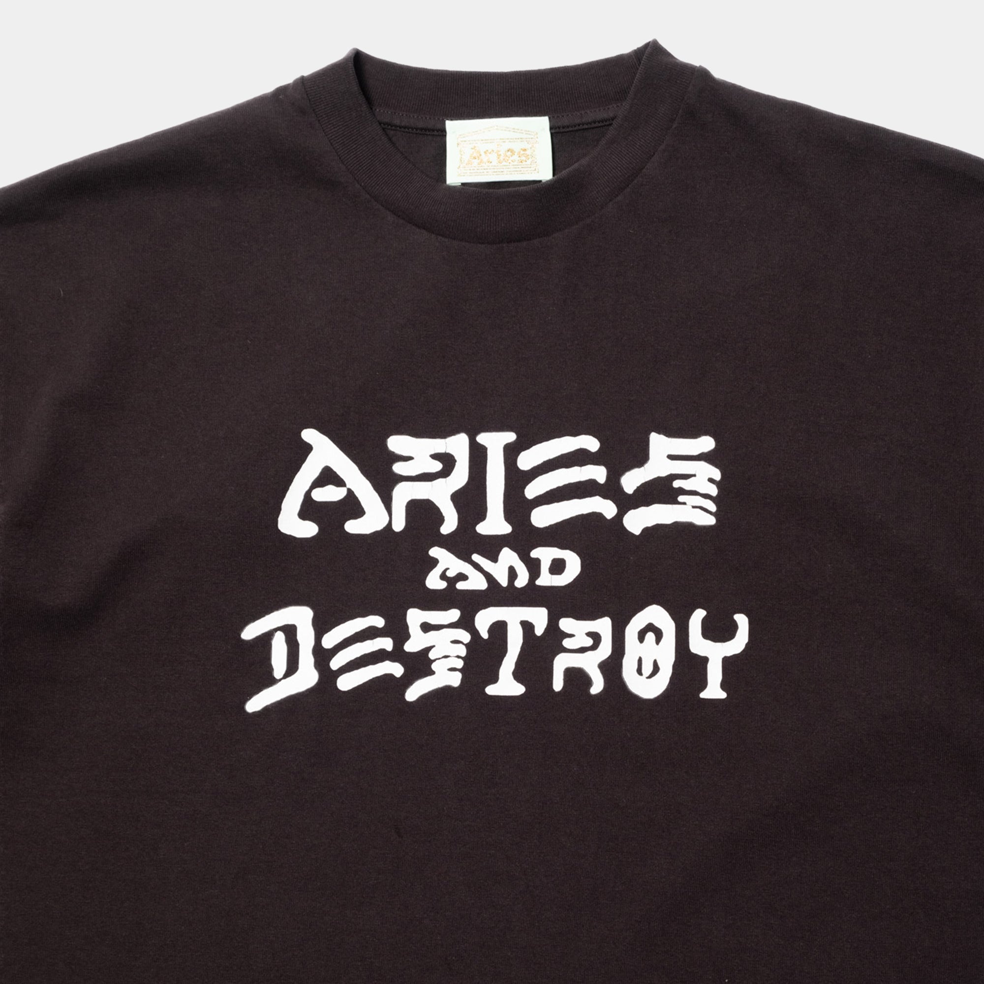 Aries Vintage Aries And Destroy SS Tee - Black