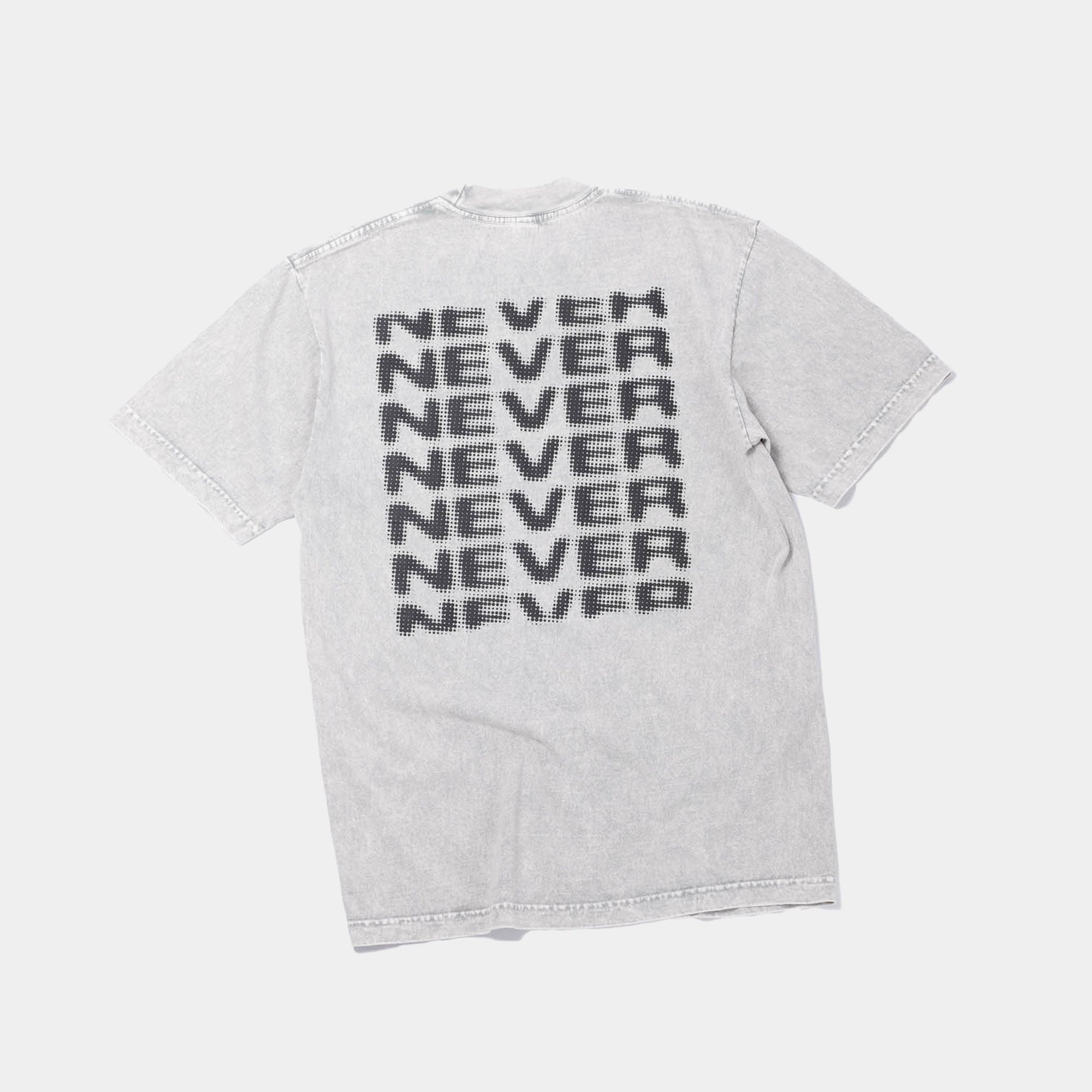 Never Never Halftone Stack Tee - Limestone