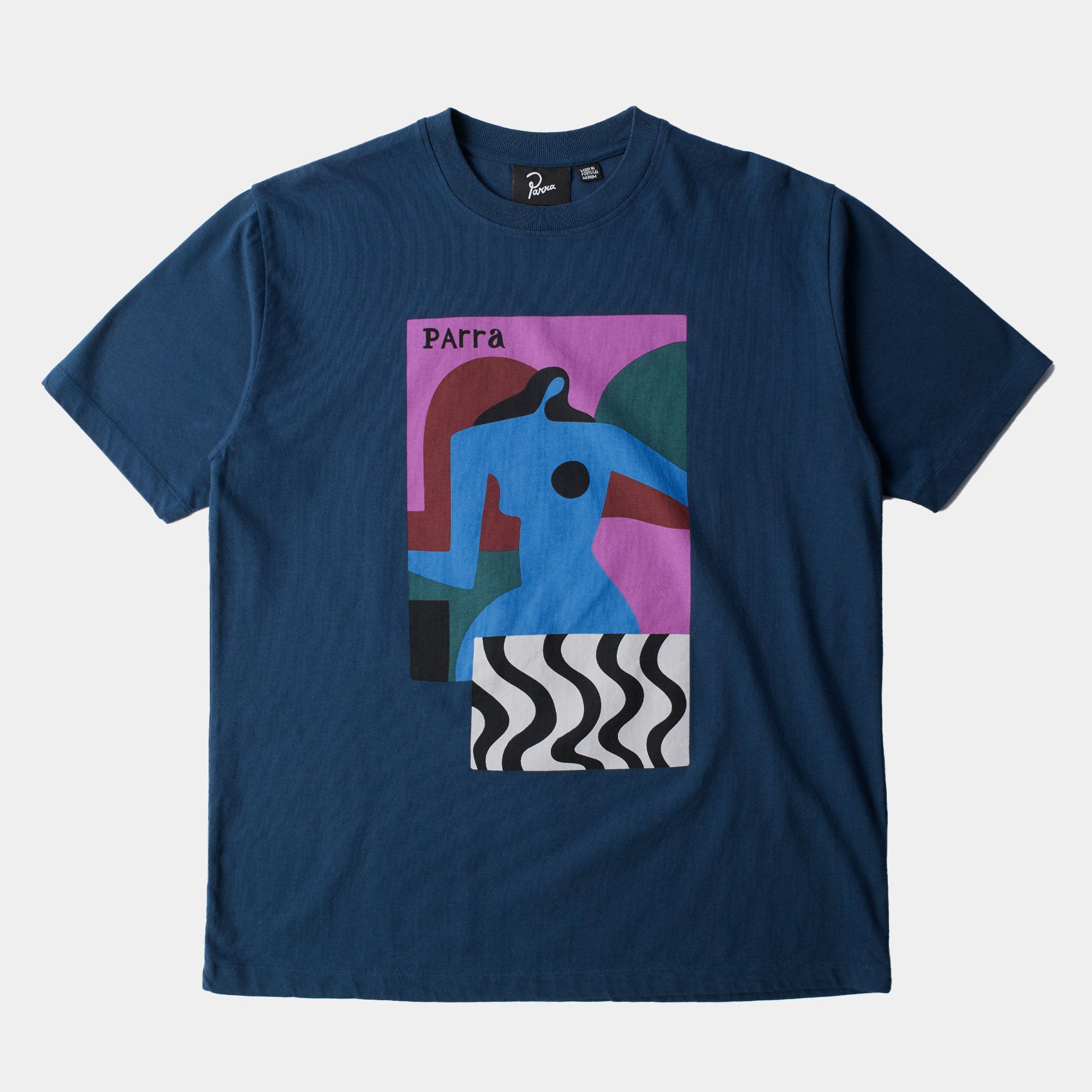 By Parra Distortion Table T-Shirt - Navy Blue