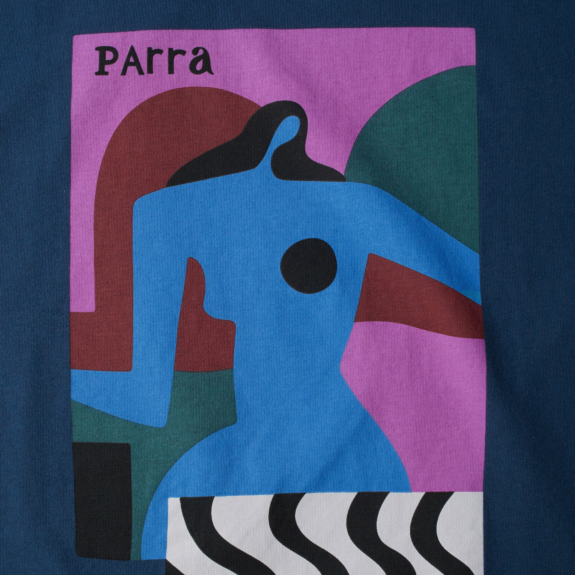 By Parra Distortion Table T-Shirt - Navy Blue