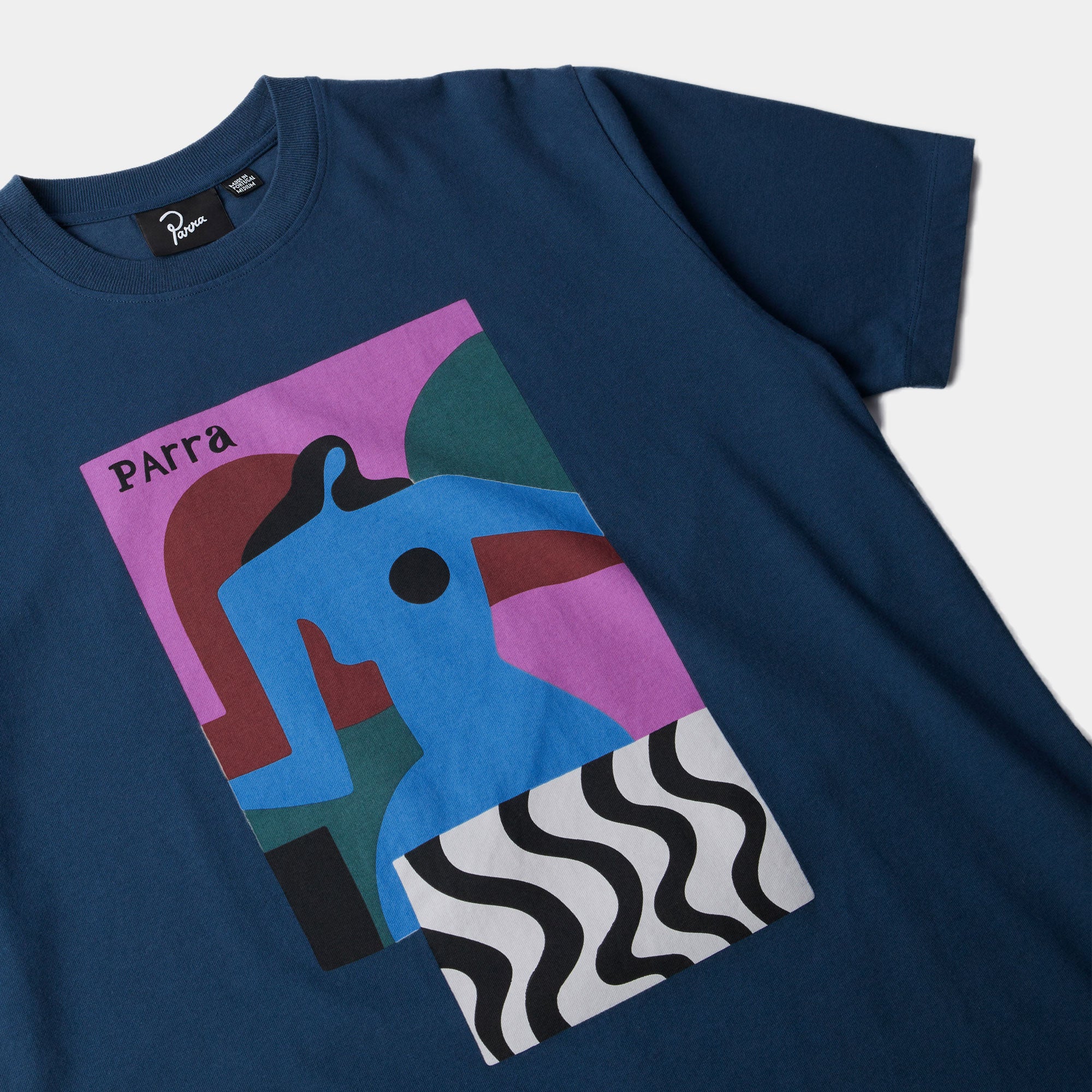 By Parra Distortion Table T-Shirt - Navy Blue