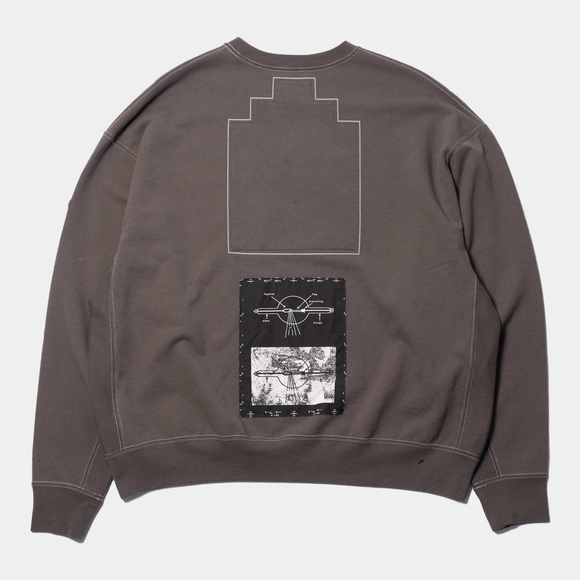 Cav Empt Inverter Crew Neck Sweater - Grey