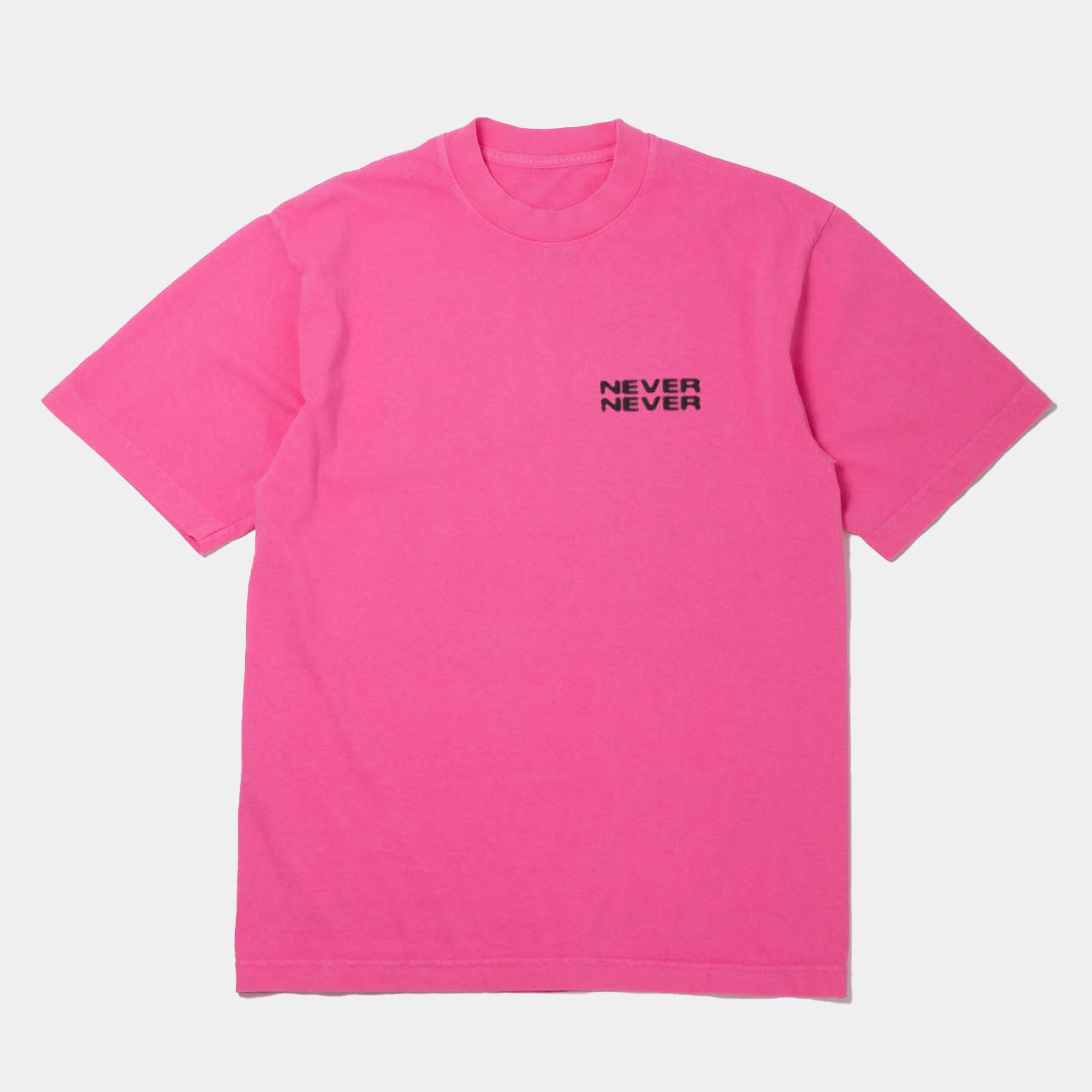 Never Never Halftone Stack Tee - Deep Pink