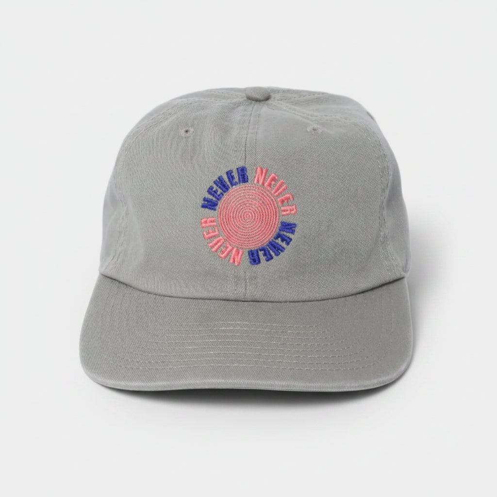 Never Never Spiral 6 Panel Hat - Washed Grey