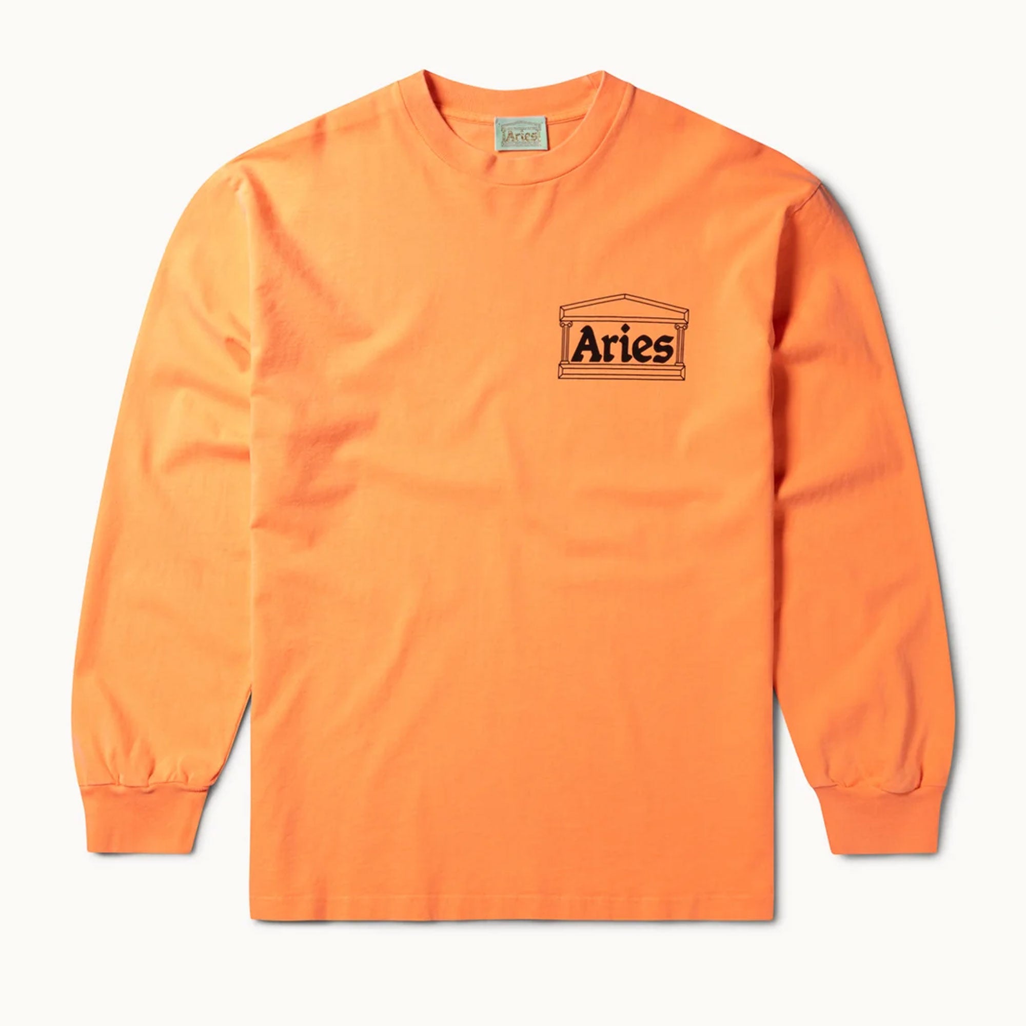 Aries Temple LS Tee - Fluoro Red