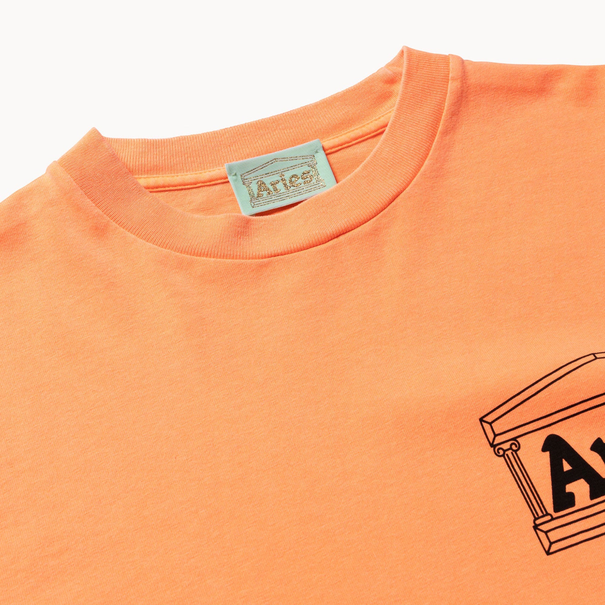 Aries Temple LS Tee - Fluoro Red