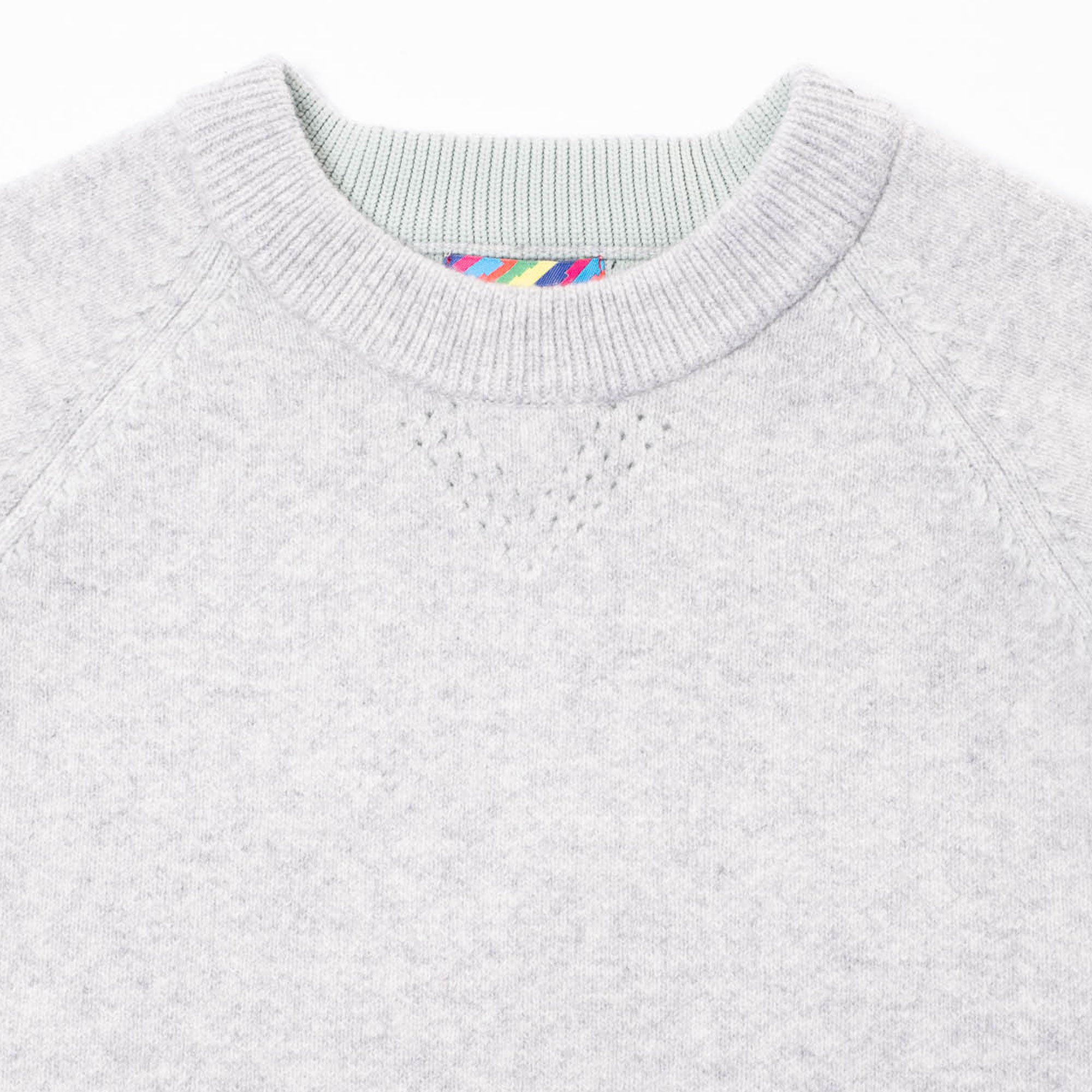 is-ness Ventilation Knitted Crew - Grey