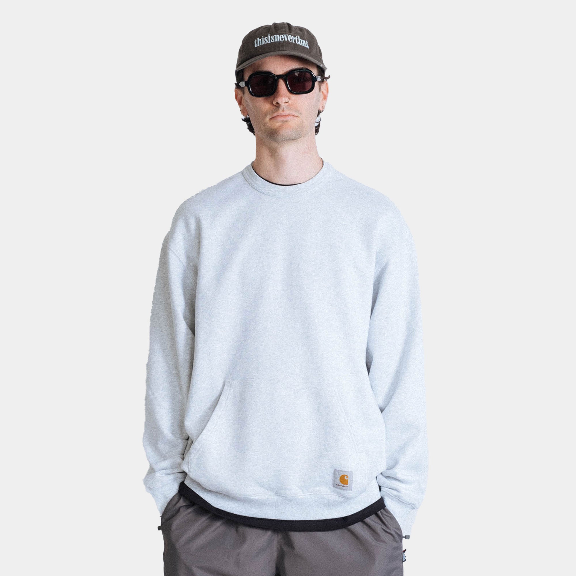 Carhartt WIP Billy Sweat Cotton Sweat - Ash Heather