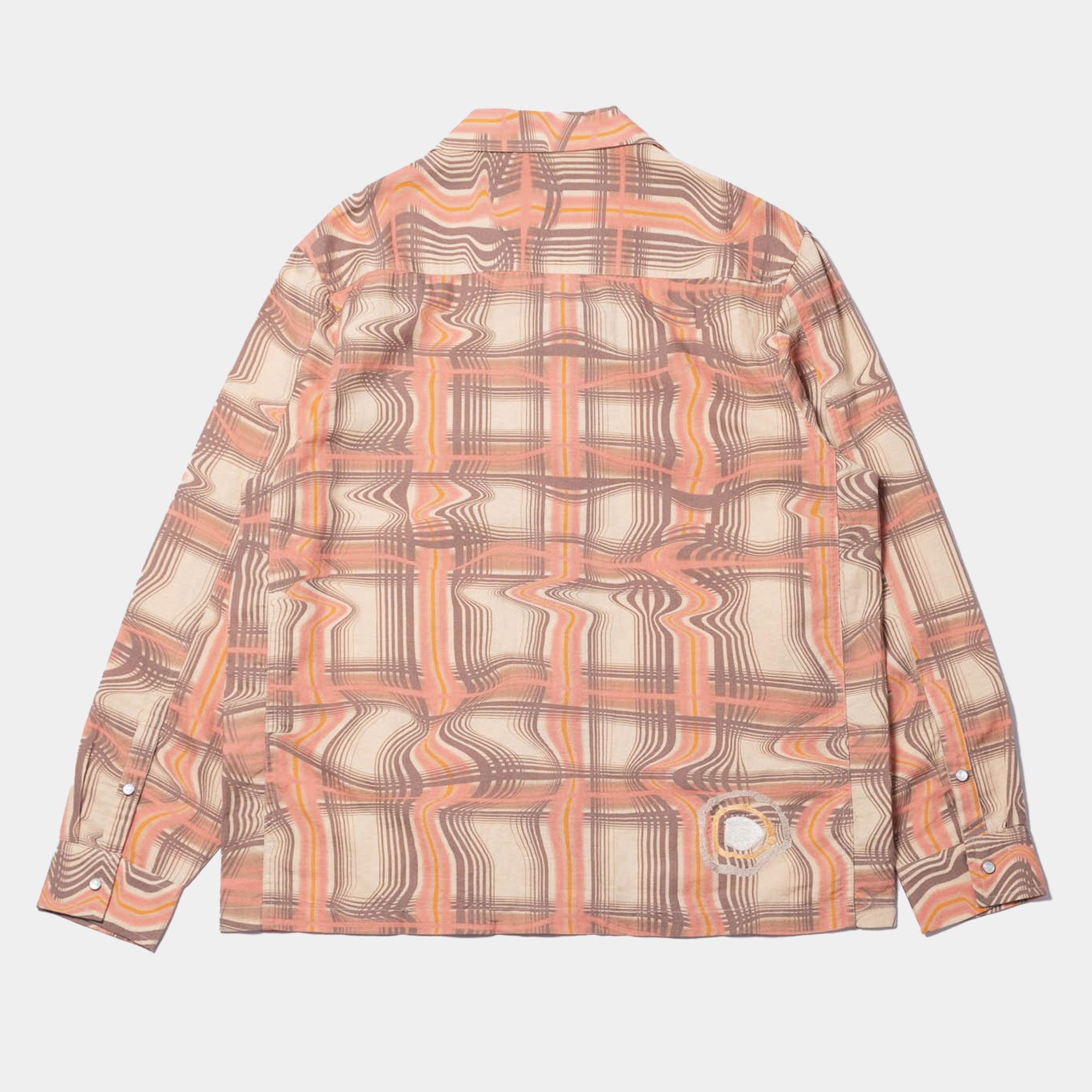 Magic Castles Wave LS Shirt - Warped Check Print