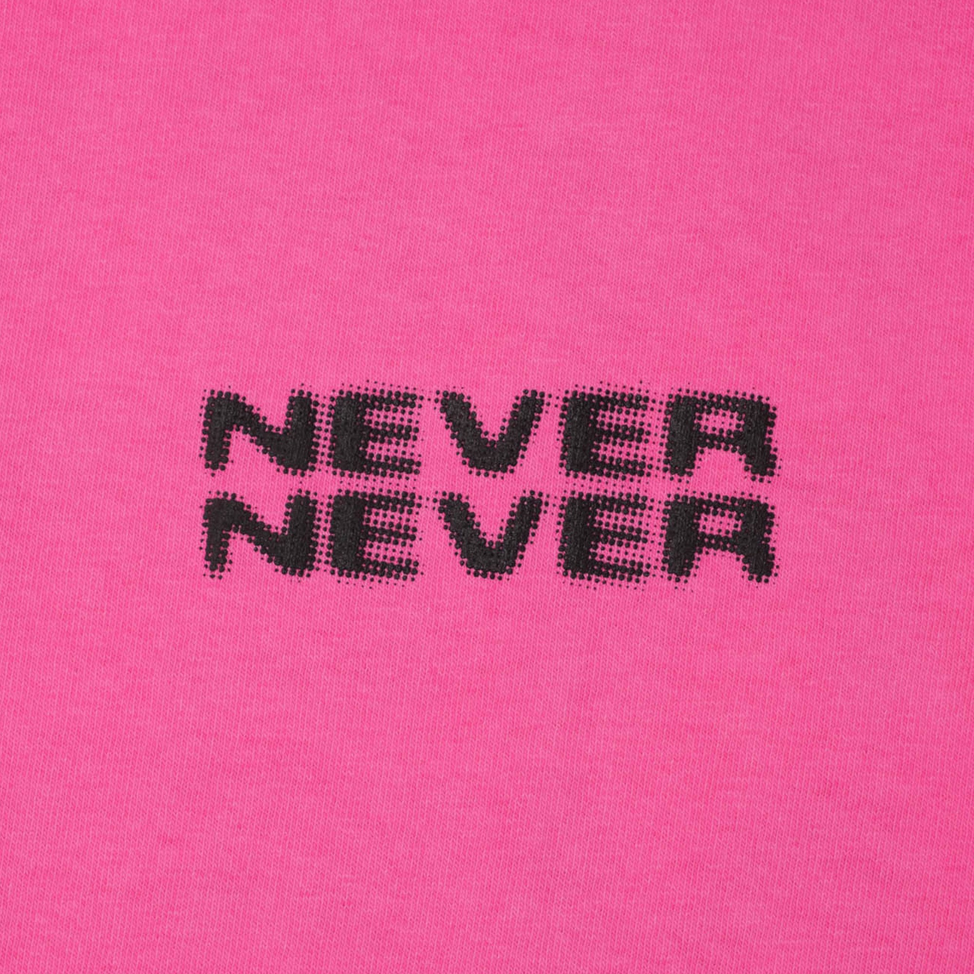 Never Never Halftone Stack Tee - Deep Pink