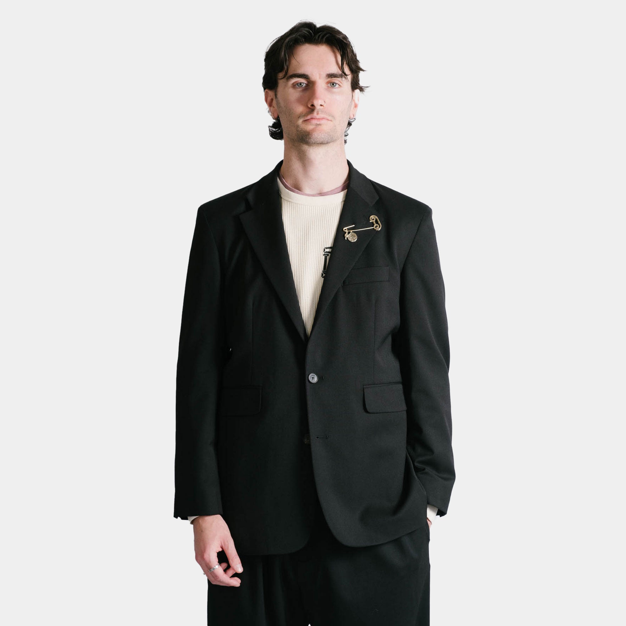 Aries Two Tone SB Tailored Jacket - Black