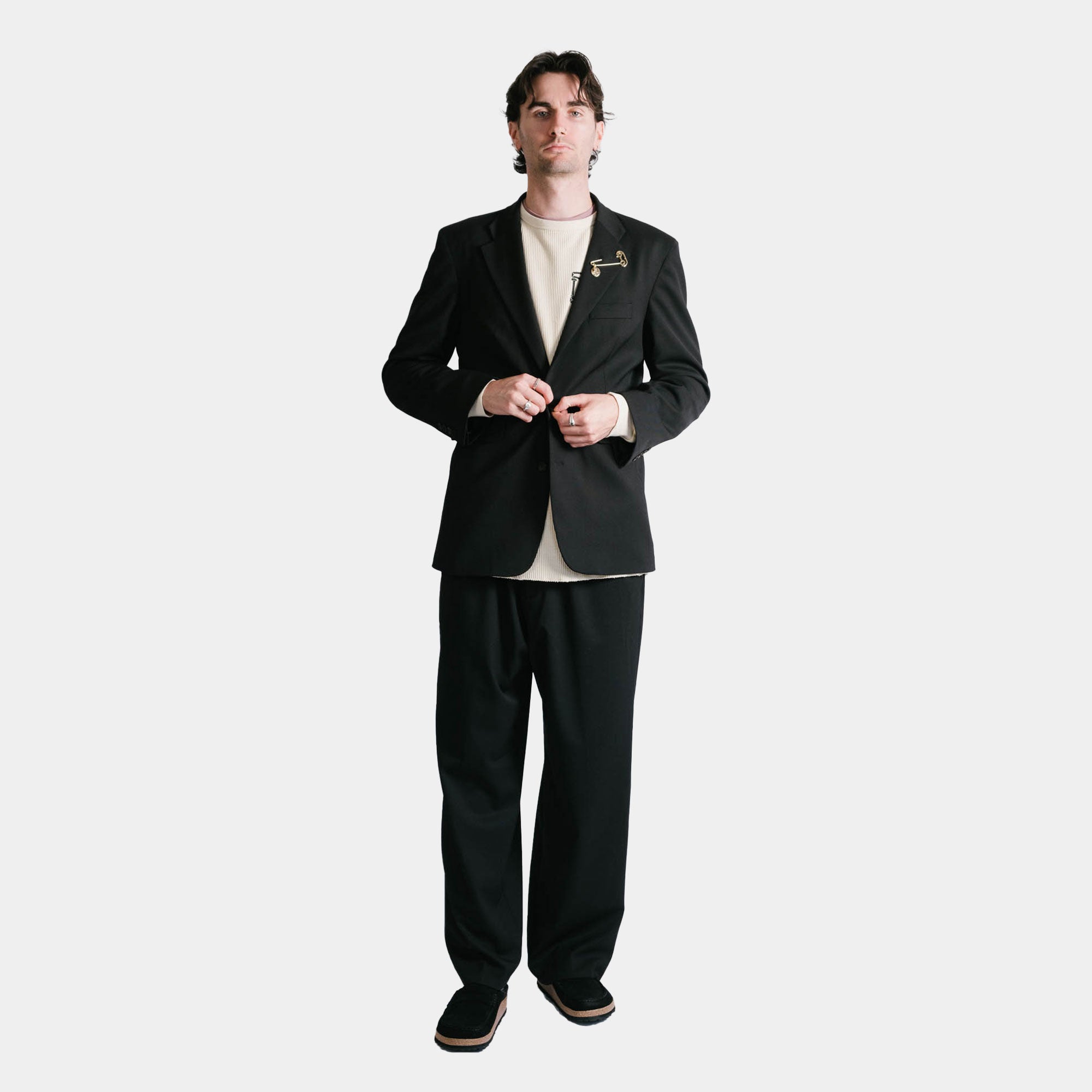 Aries Two Tone SB Tailored Jacket - Black