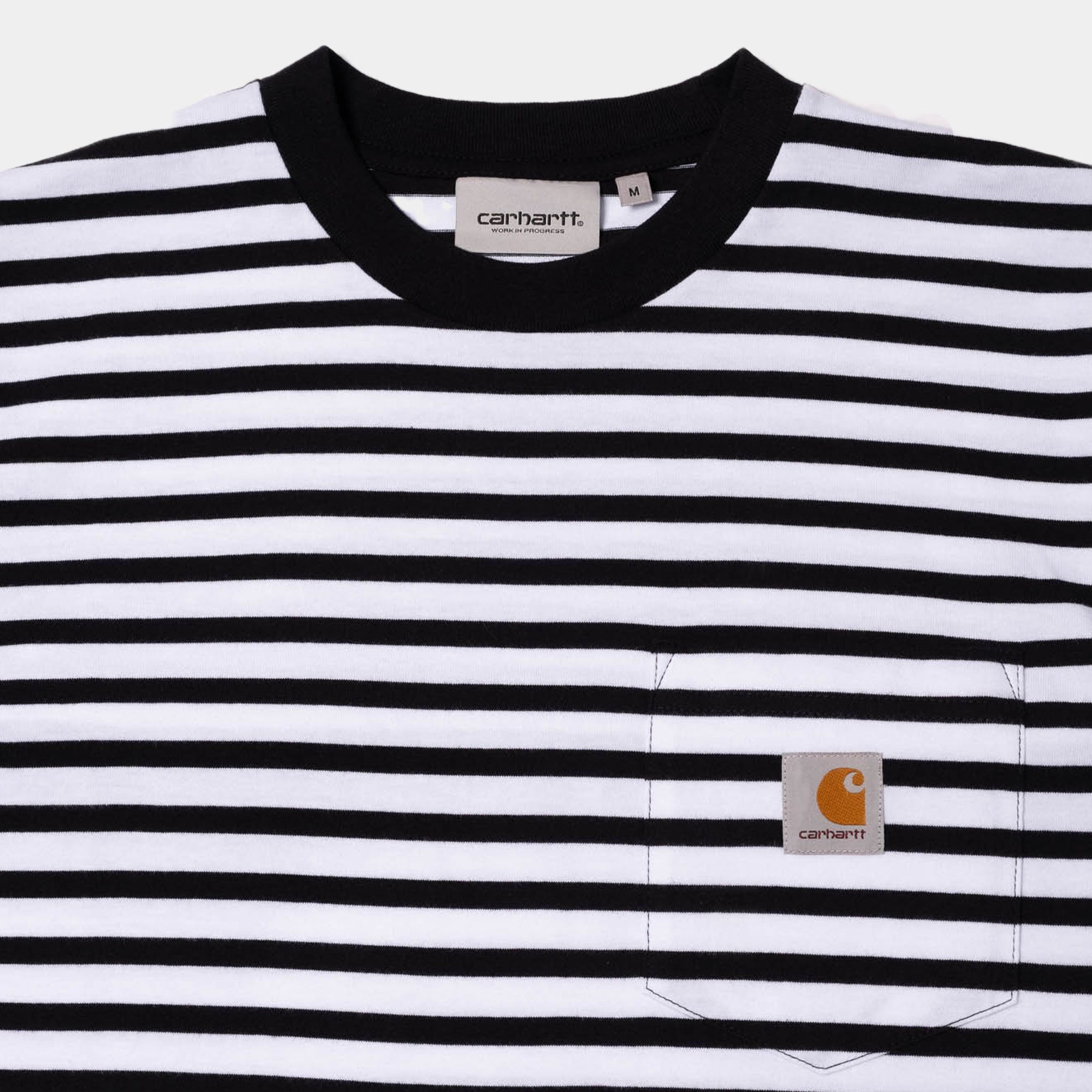 Carhartt WIP Seidler Stripe Pocket T-Shirt - Black/White