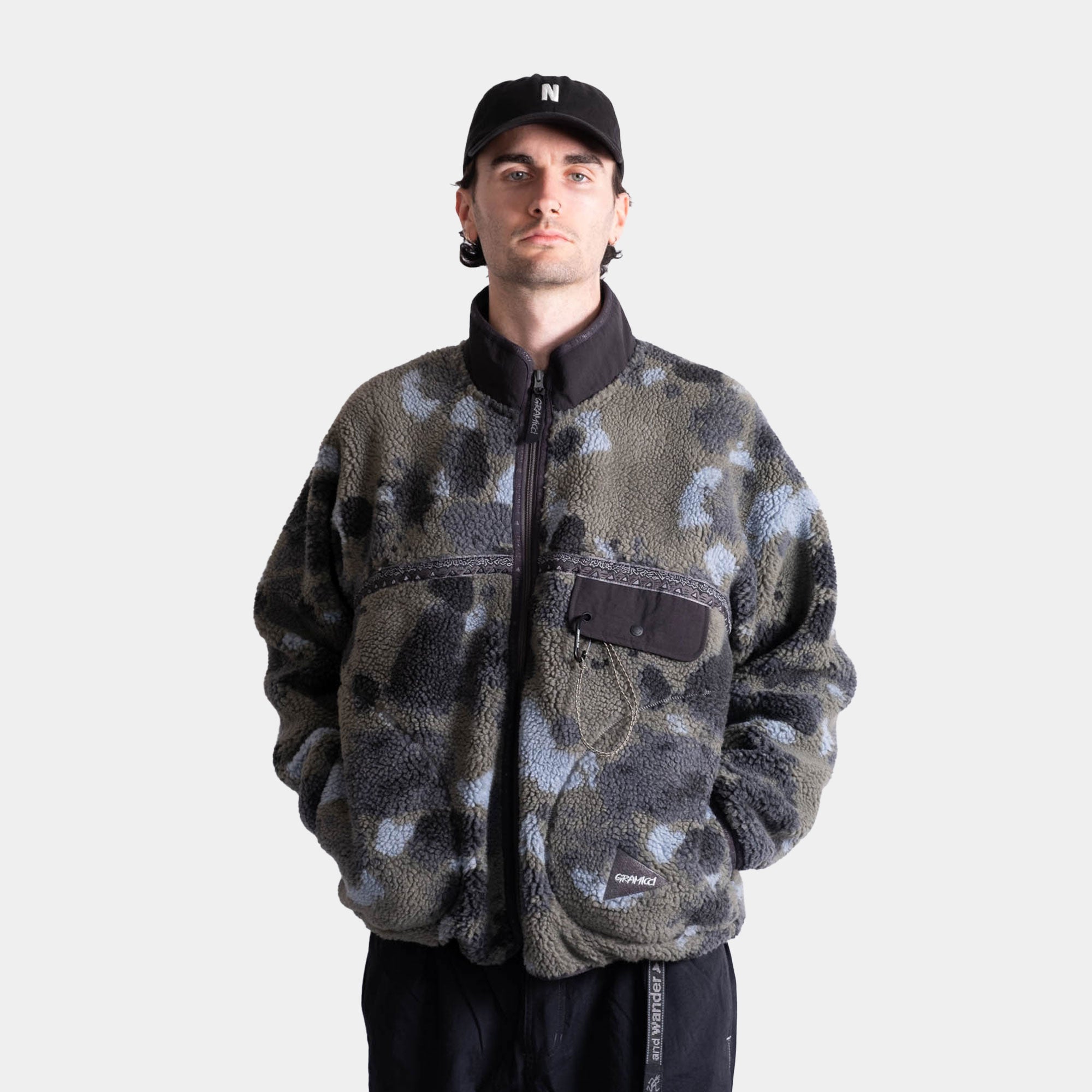 Gramicci x And Wander JQ Tape Fleece Jacket - Camo