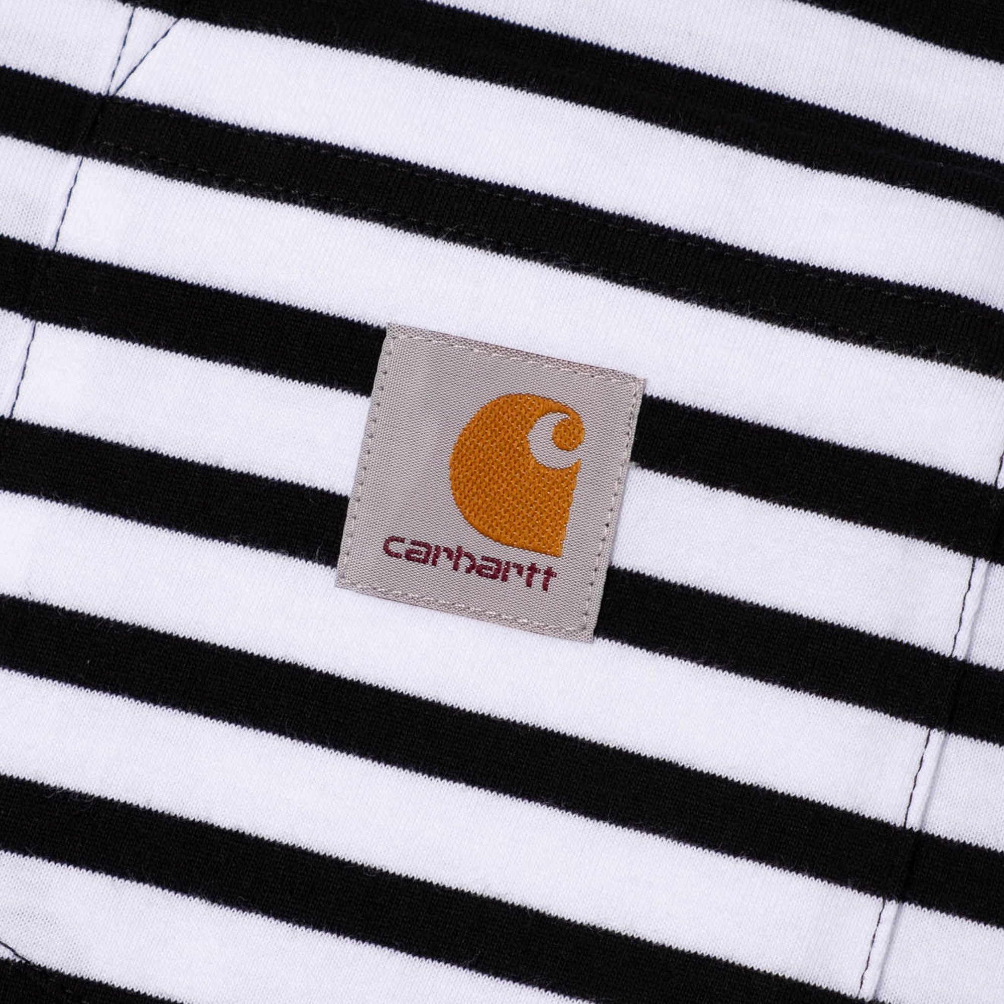 Carhartt WIP Seidler Stripe Pocket T-Shirt - Black/White