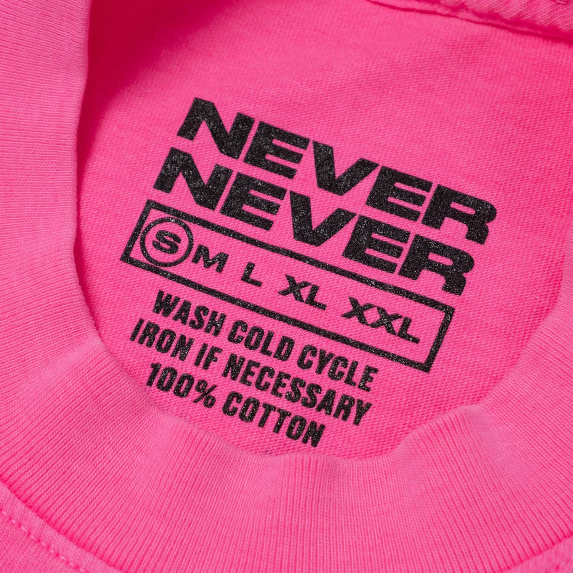 Never Never Halftone Stack Tee - Deep Pink