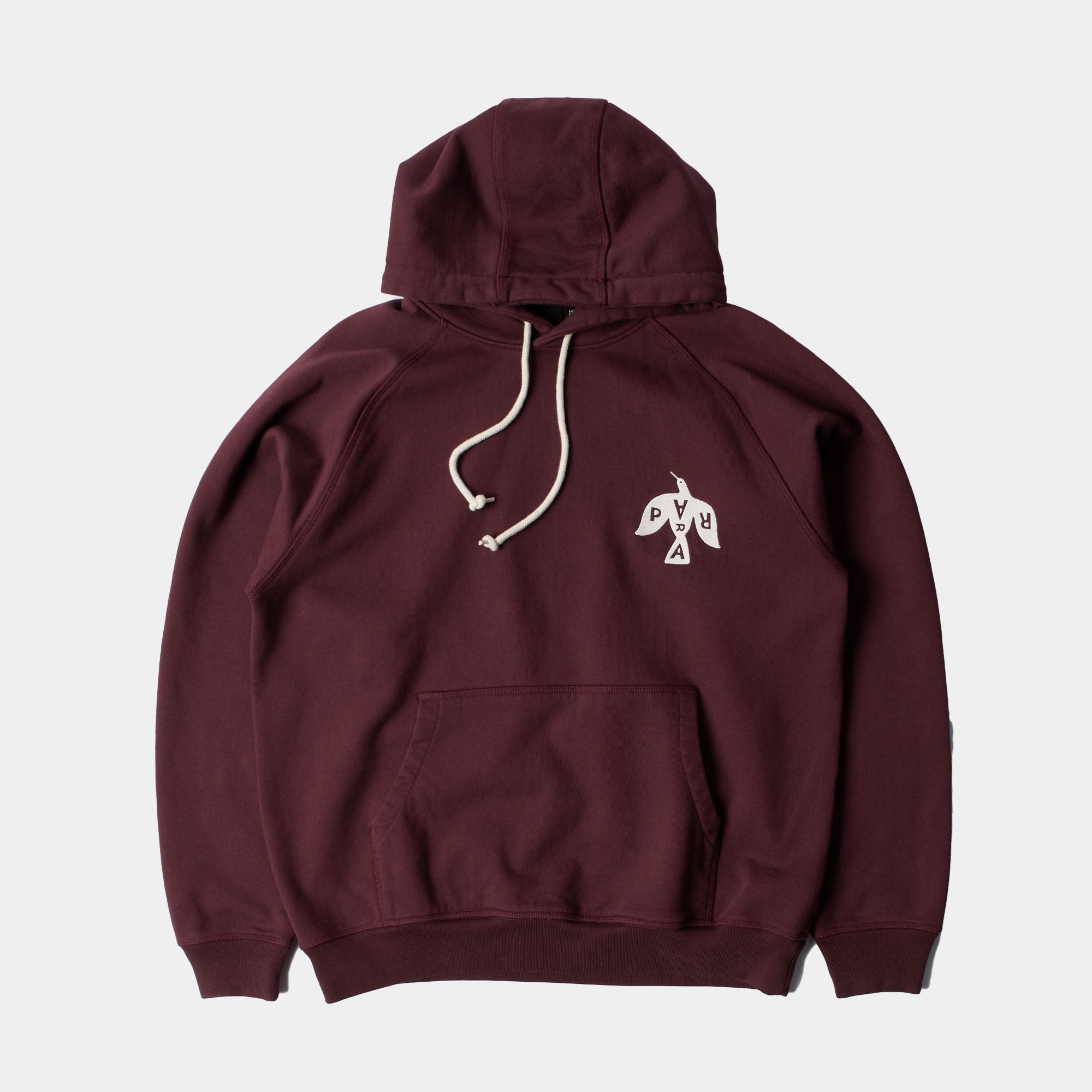 By Parra Crow Logo Hooded Sweatshirt - Dark Burgundy