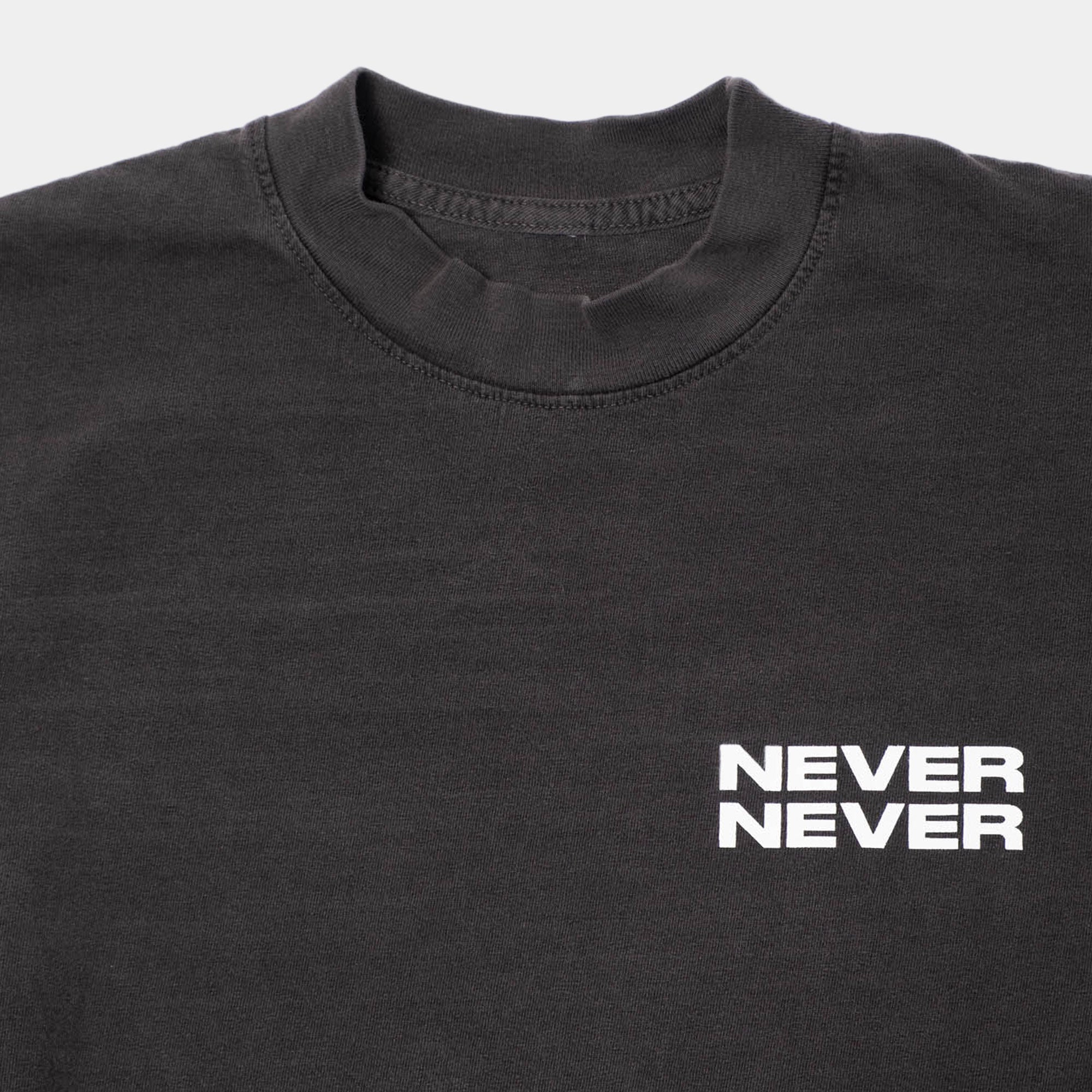 Never Never Mystic Arts/Black Bones LS Tee - Washed Black