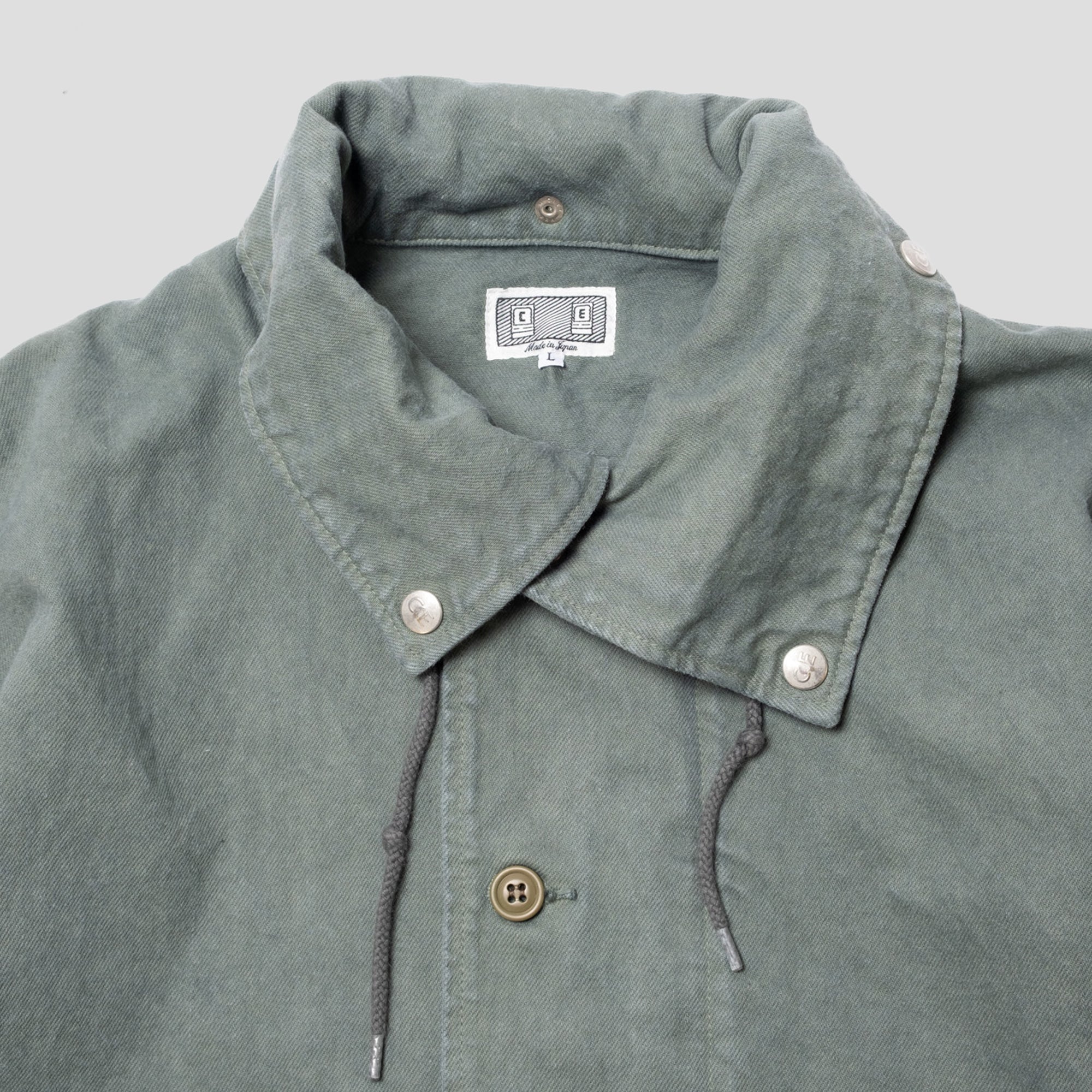 Cav Empt Overdye Fold Collar Coat - Green