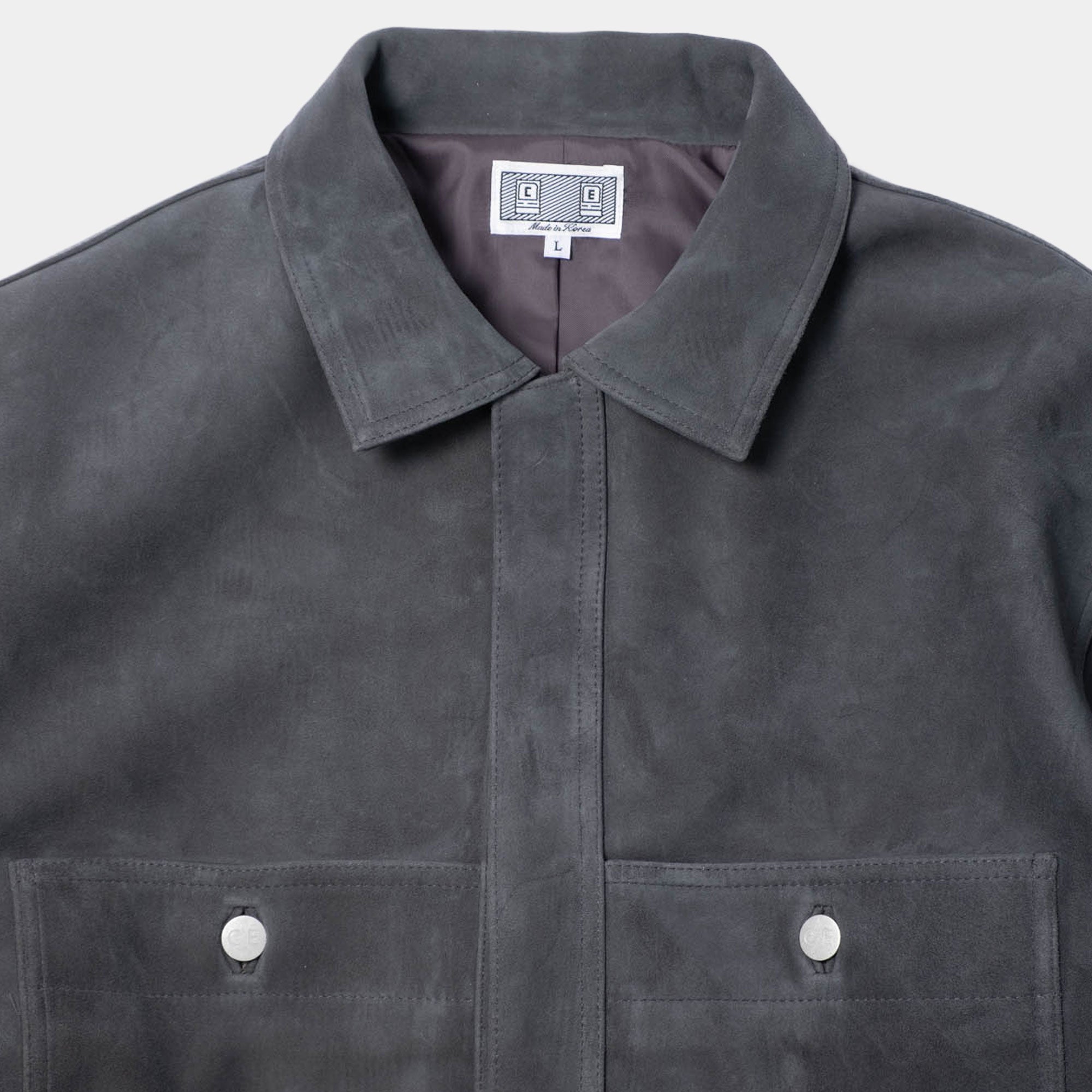 Cav Empt Suede Trucker Jacket - Grey