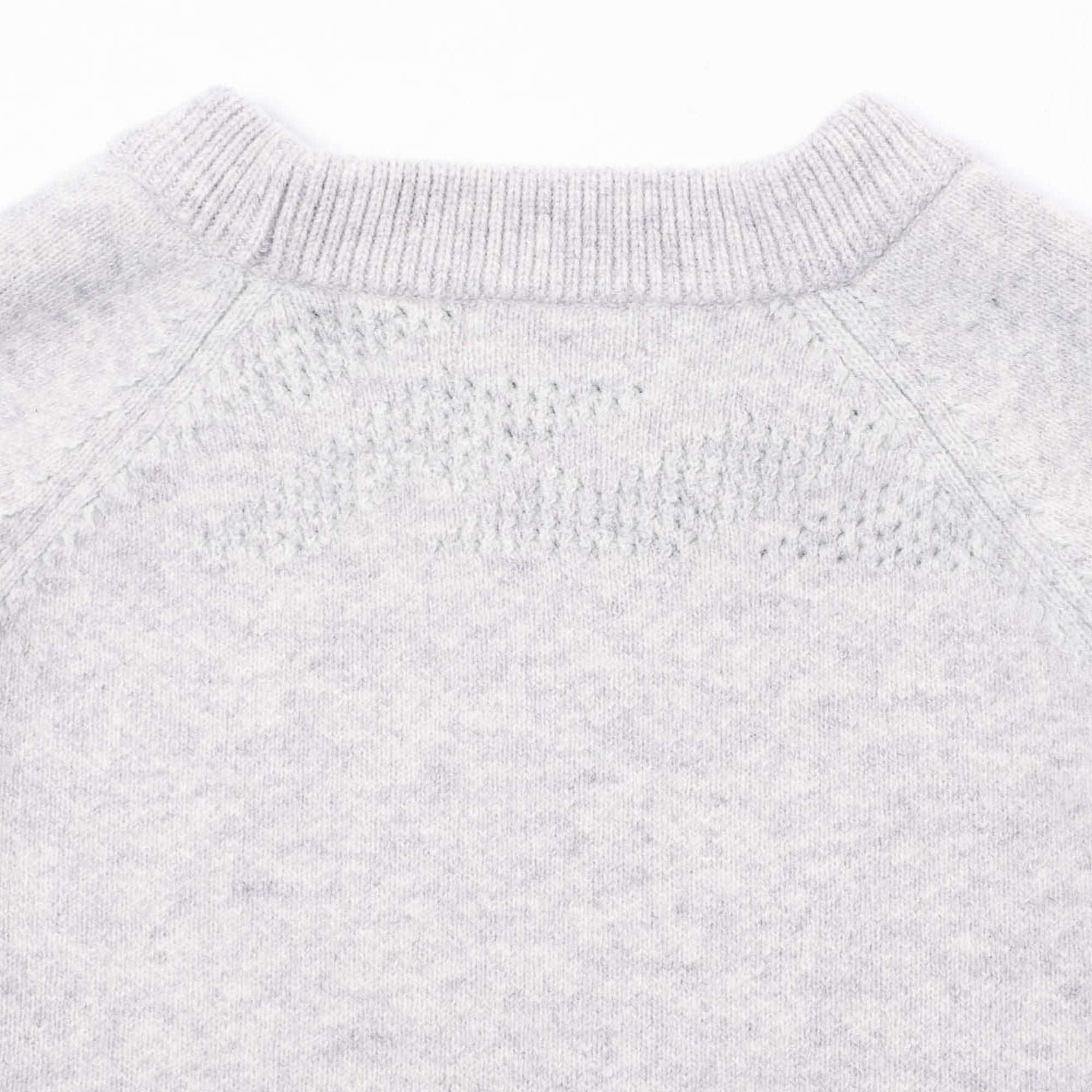 is-ness Ventilation Knitted Crew - Grey