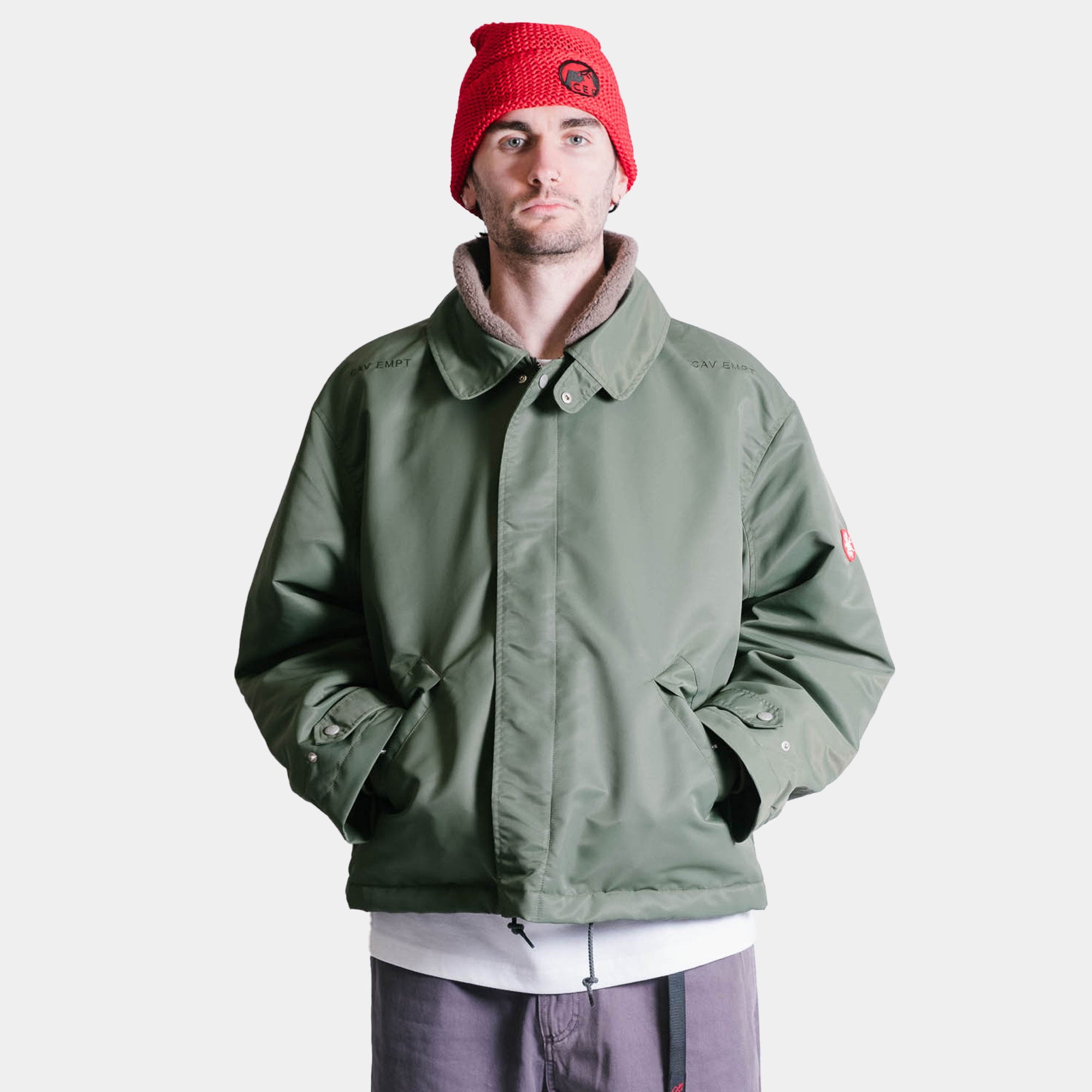 Cav Empt Boa Inner Zip Jacket - Green