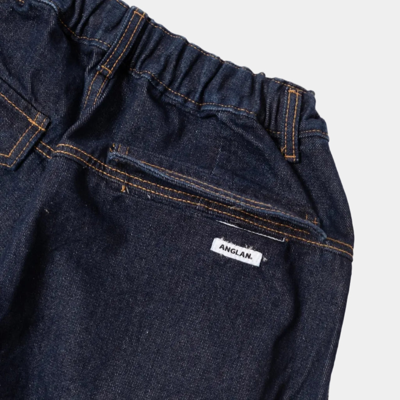 Anglan Rigid Indigo Denim Balloon Pants - Dark Blue