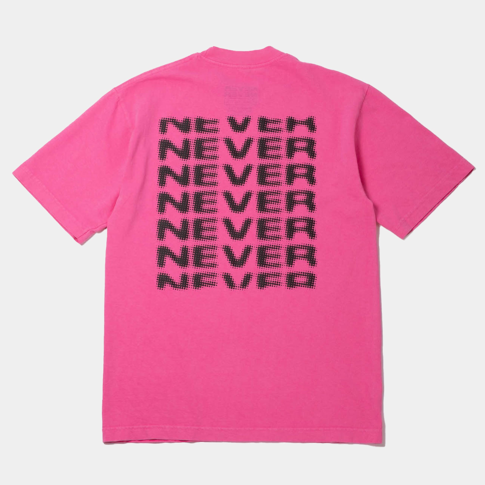 Never Never Halftone Stack Tee - Deep Pink