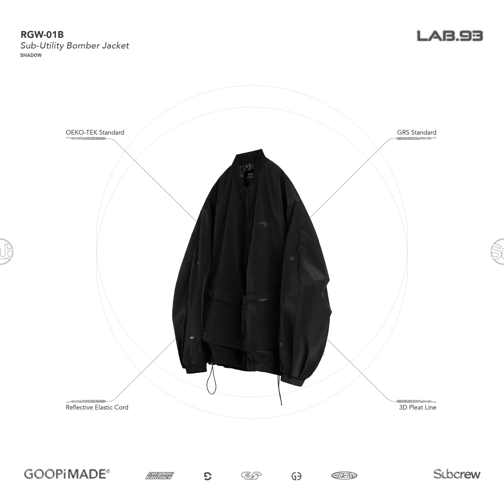 GOOPiMADE RGW-01B Sub-Utility Bomber Jacket - Shadow