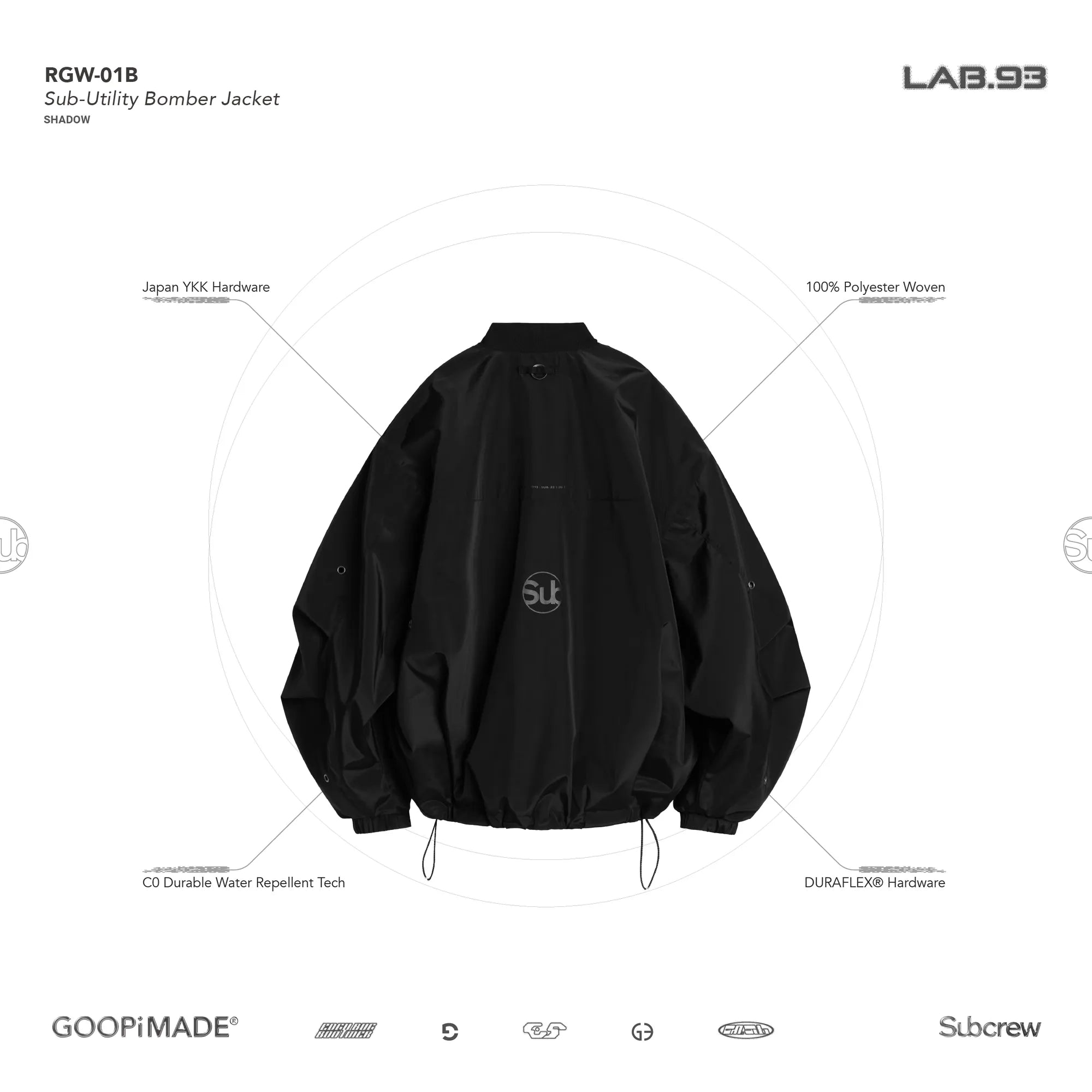 GOOPiMADE RGW-01B Sub-Utility Bomber Jacket - Shadow