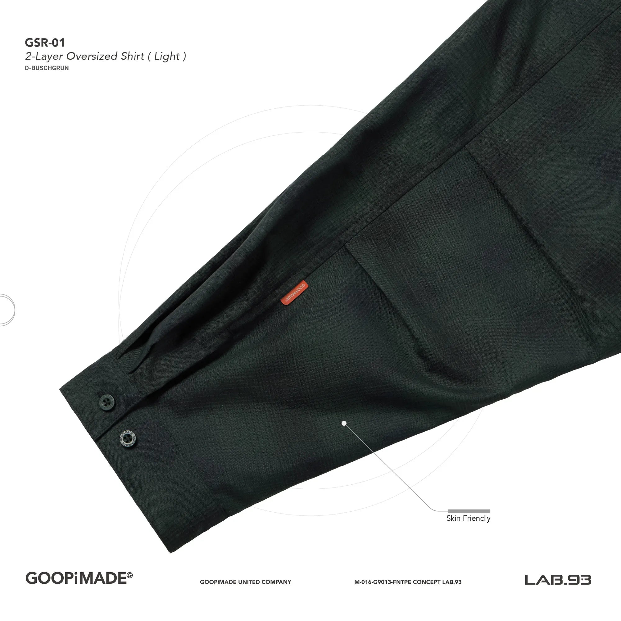 GOOPiMADE GSR-01 2Layer Oversized Shirt - D Buschgrun