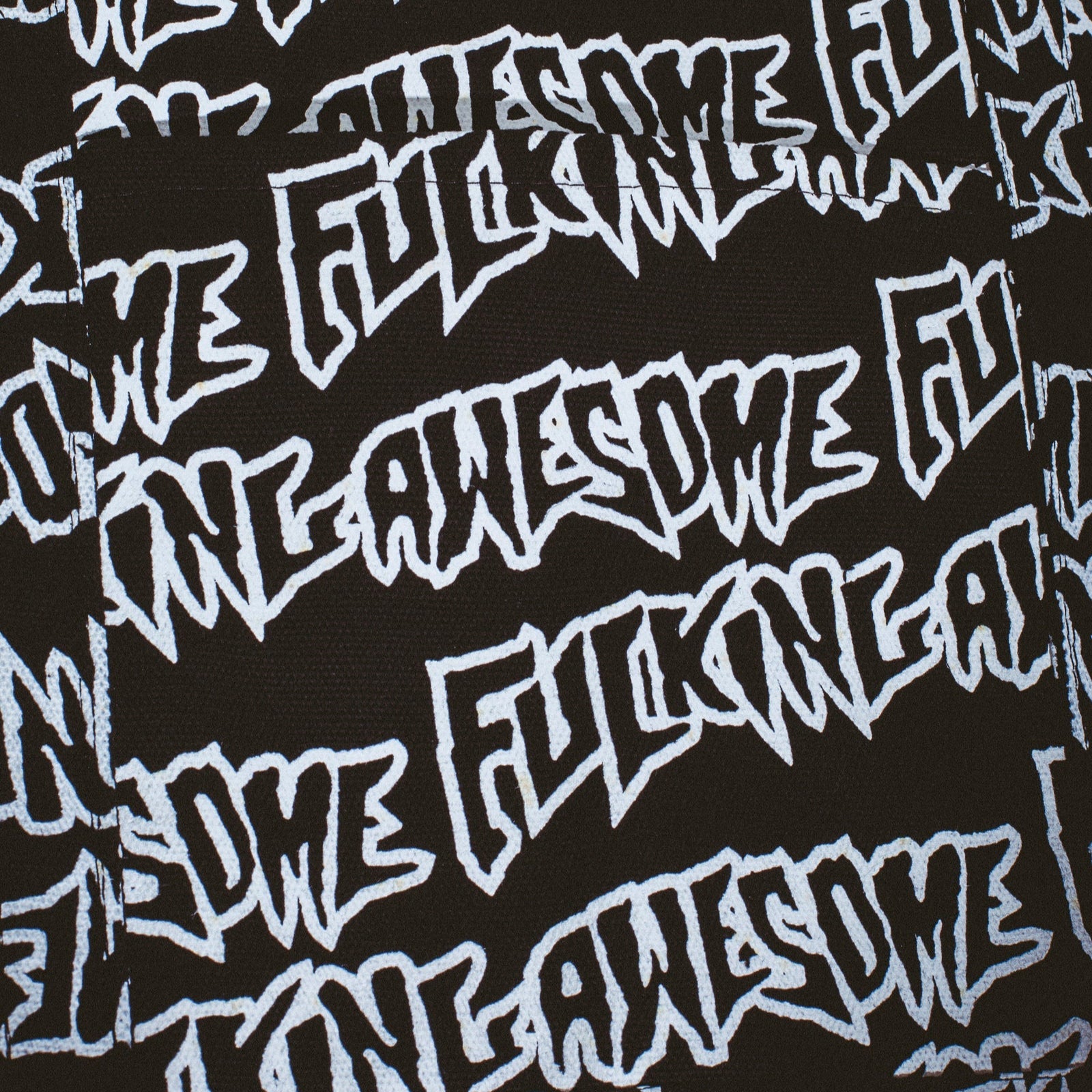 Fucking Awesome AOP Stamp Logo Tote Bag - Black/White