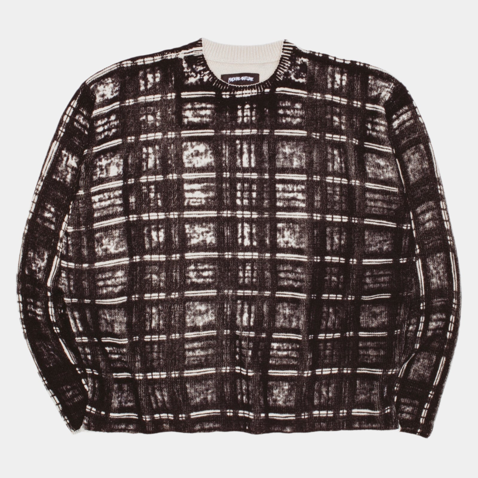 Fucking Awesome Printed Plaid Sweater
