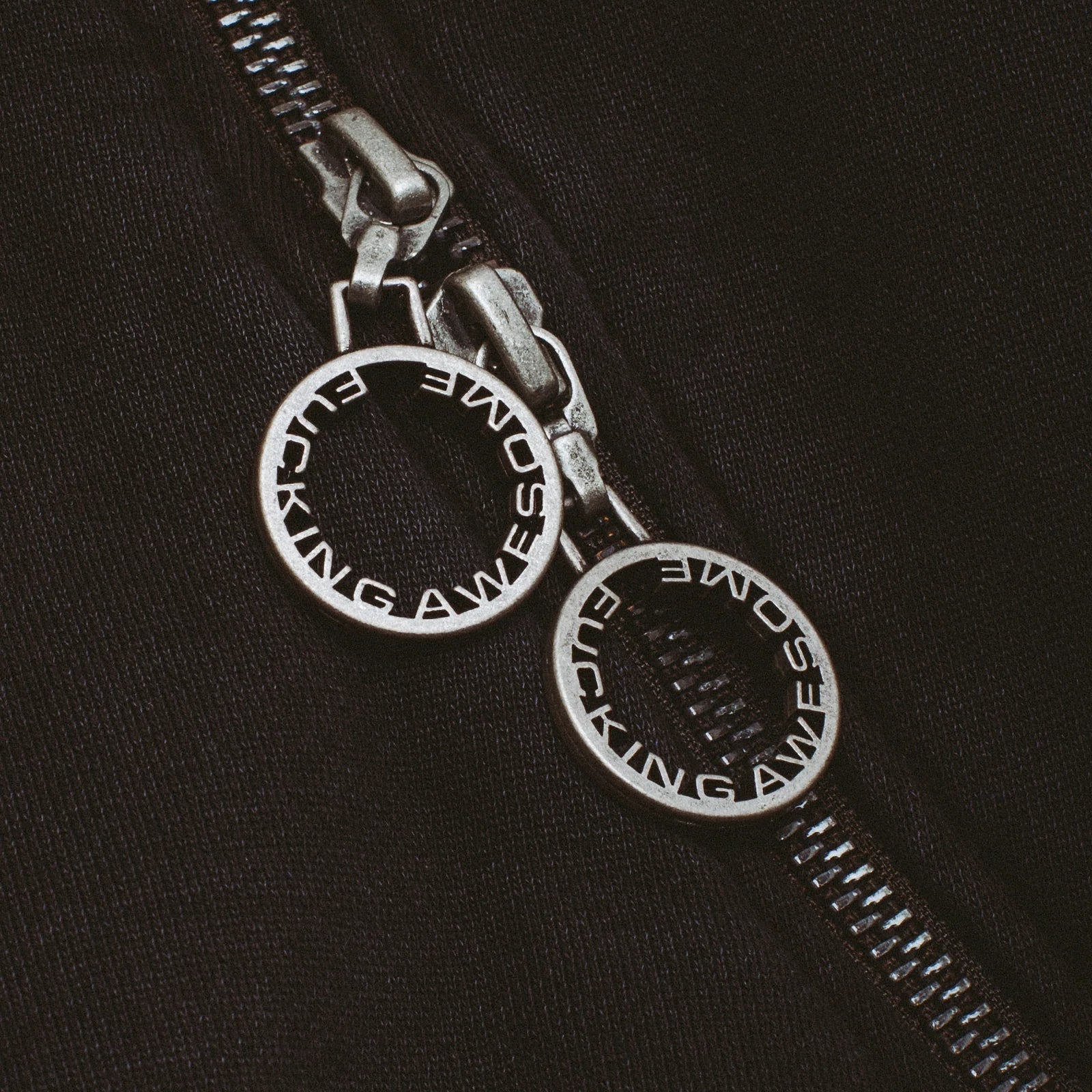 Fucking Awesome Zippers Hoodie - Washed Black