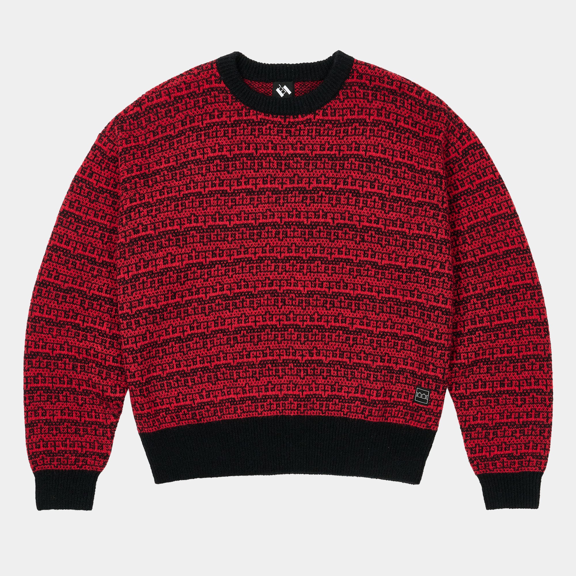 The Trilogy Tapes TTT Shadow Multiple Knit - Carmine Red/Black