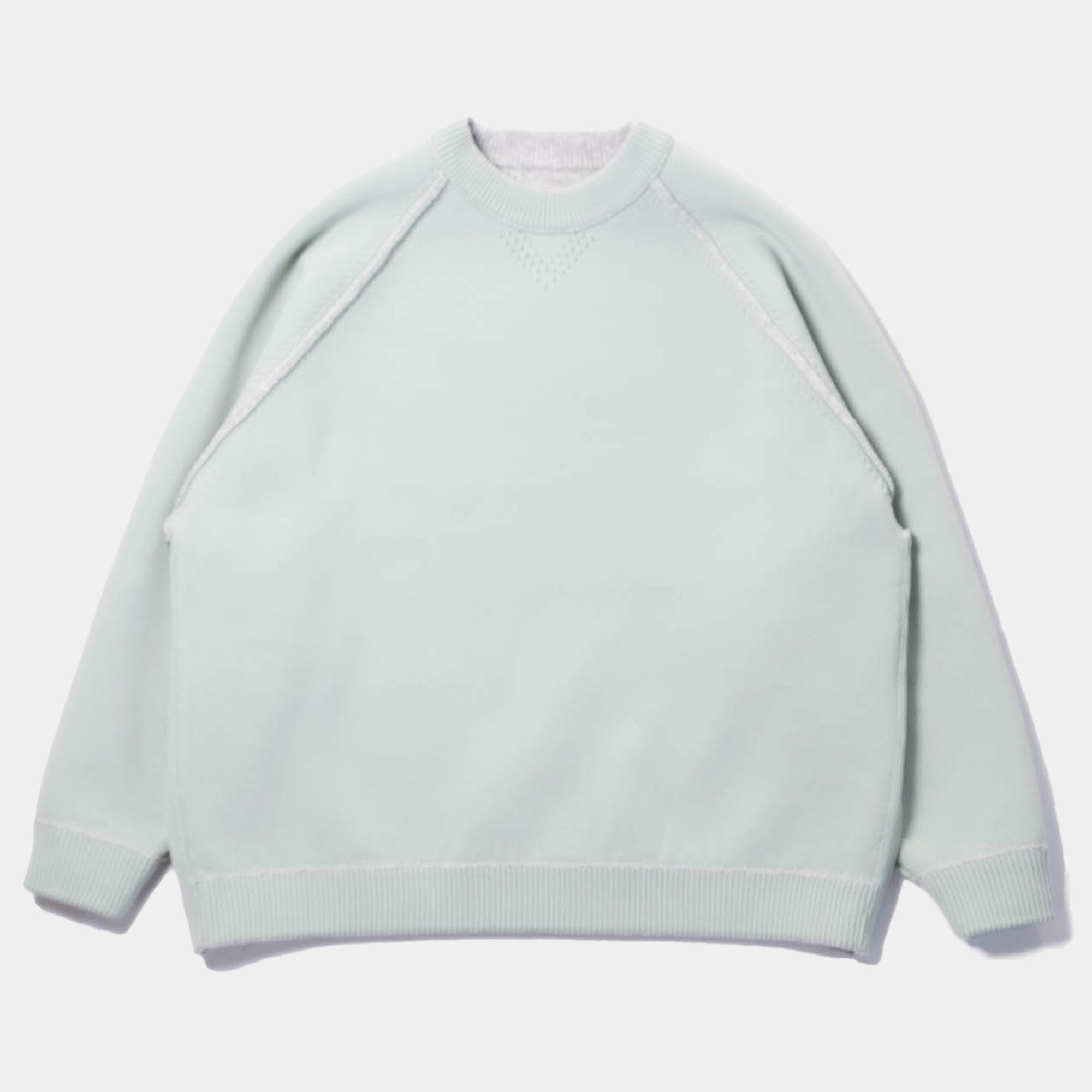 is-ness Ventilation Knitted Crew - Grey