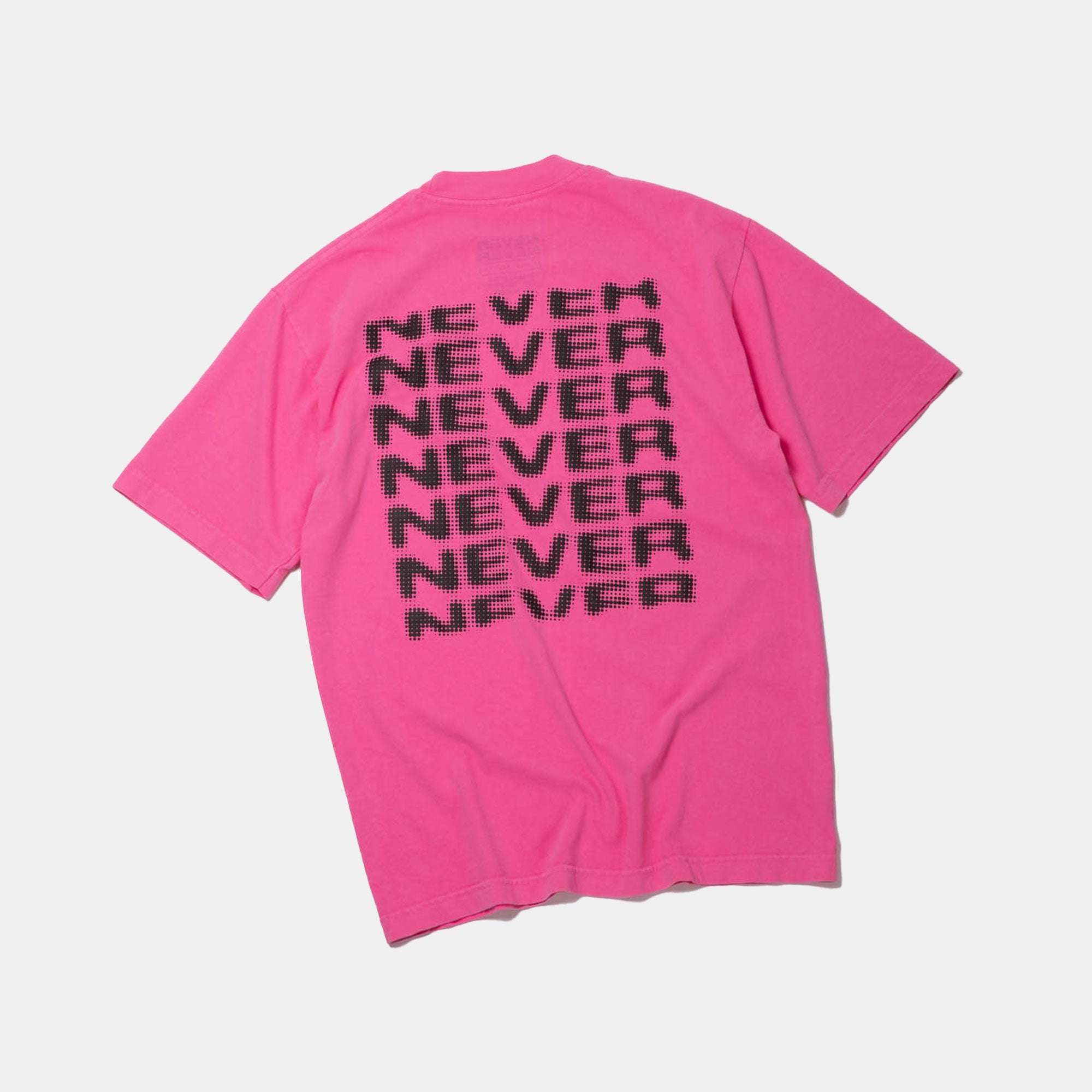 Never Never Halftone Stack Tee - Deep Pink