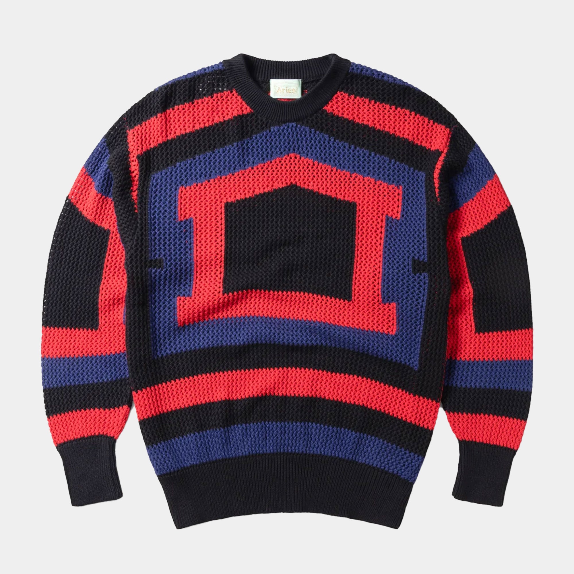 Aries Crochet Temple Knit - Navy