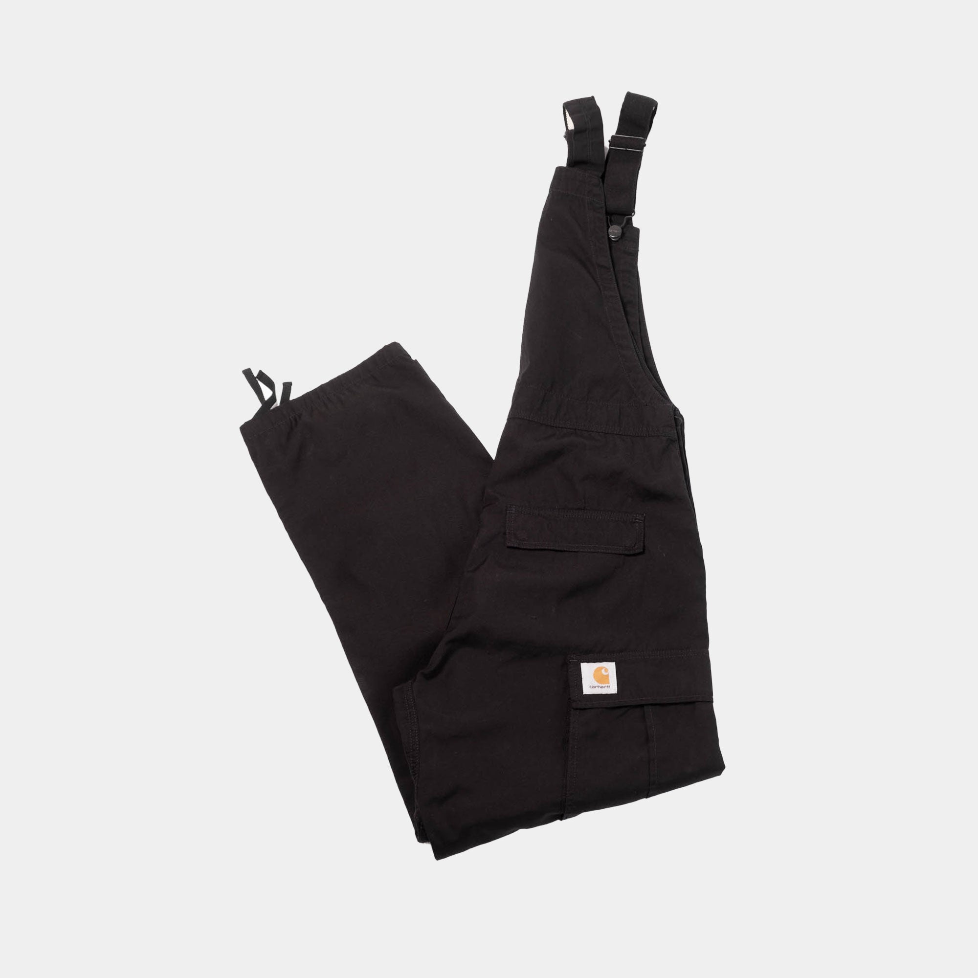 Carhartt WIP Cargo Bib Overall - Black Rinsed