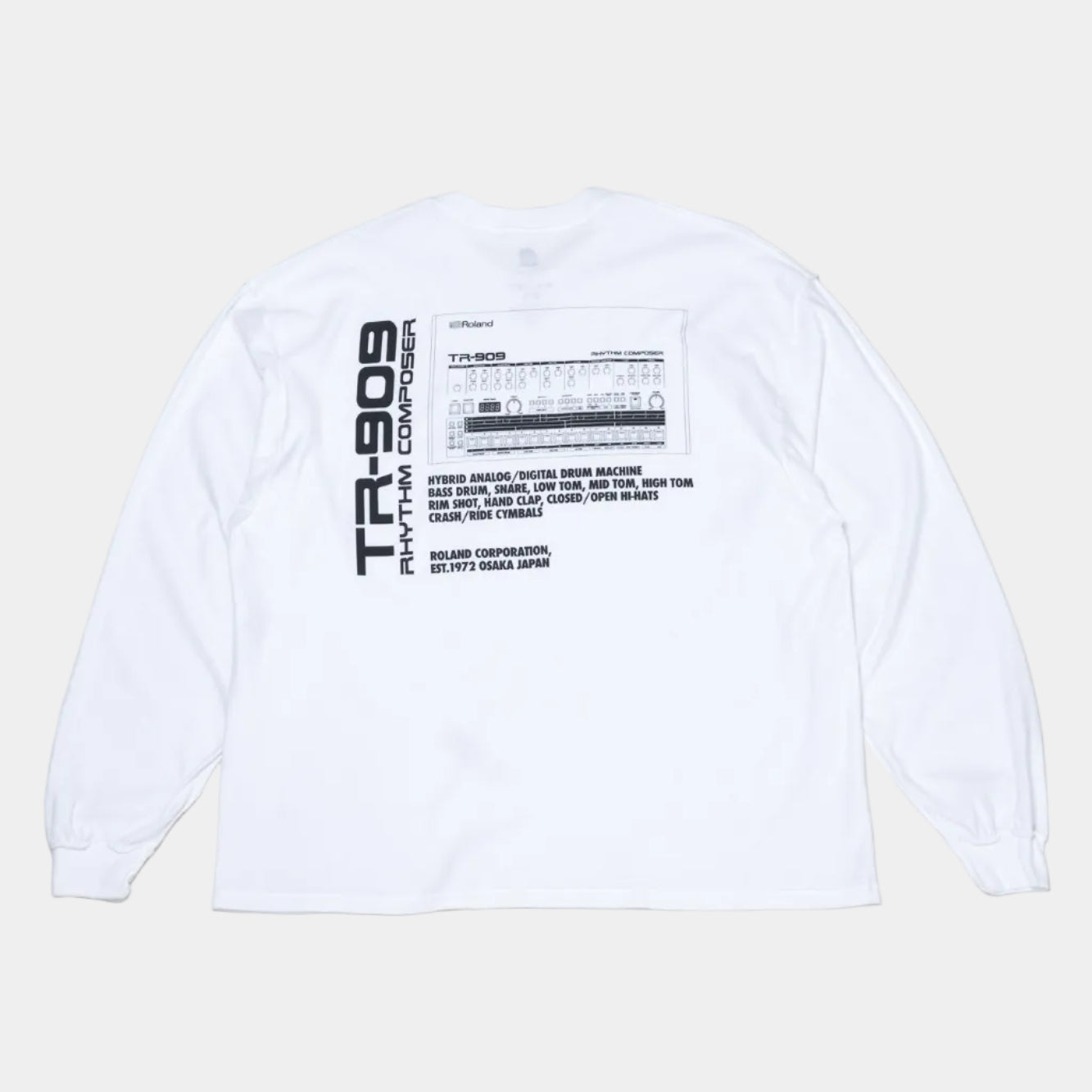 is-ness x Roland TR-909 LS Tee - White