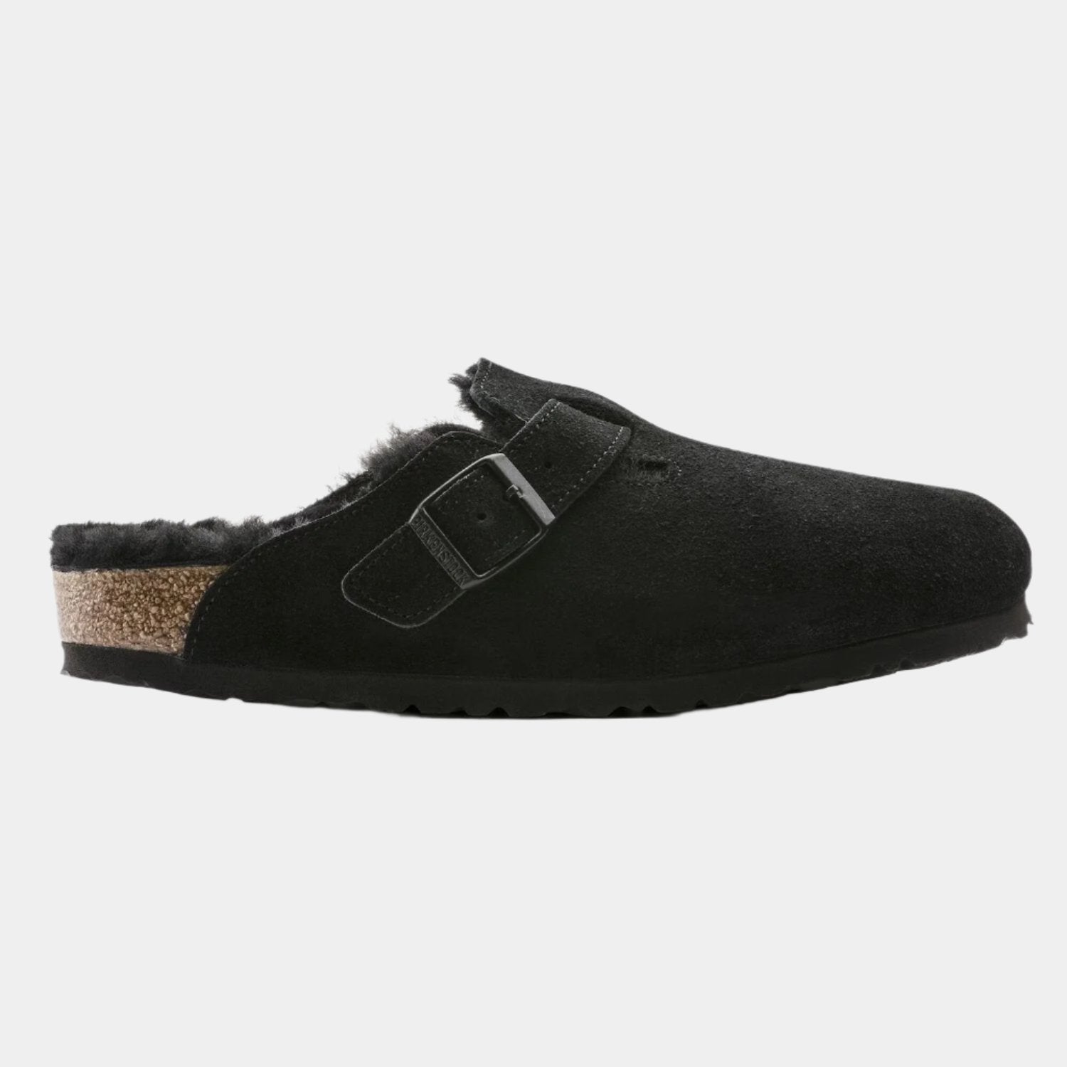 BIRKENSTOCK Boston Suede Shearling - Black