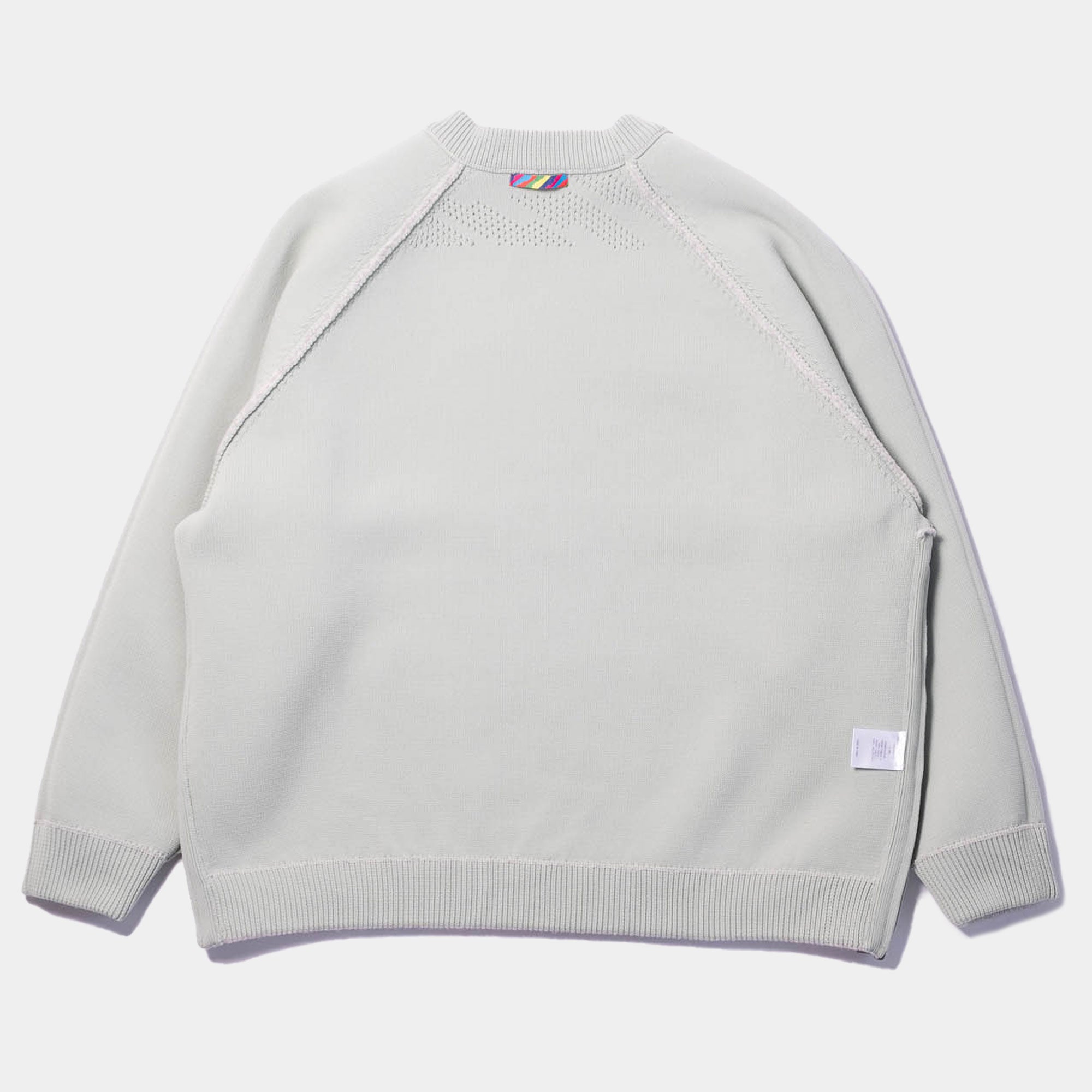 is-ness Ventilation Knitted Crew - Grey