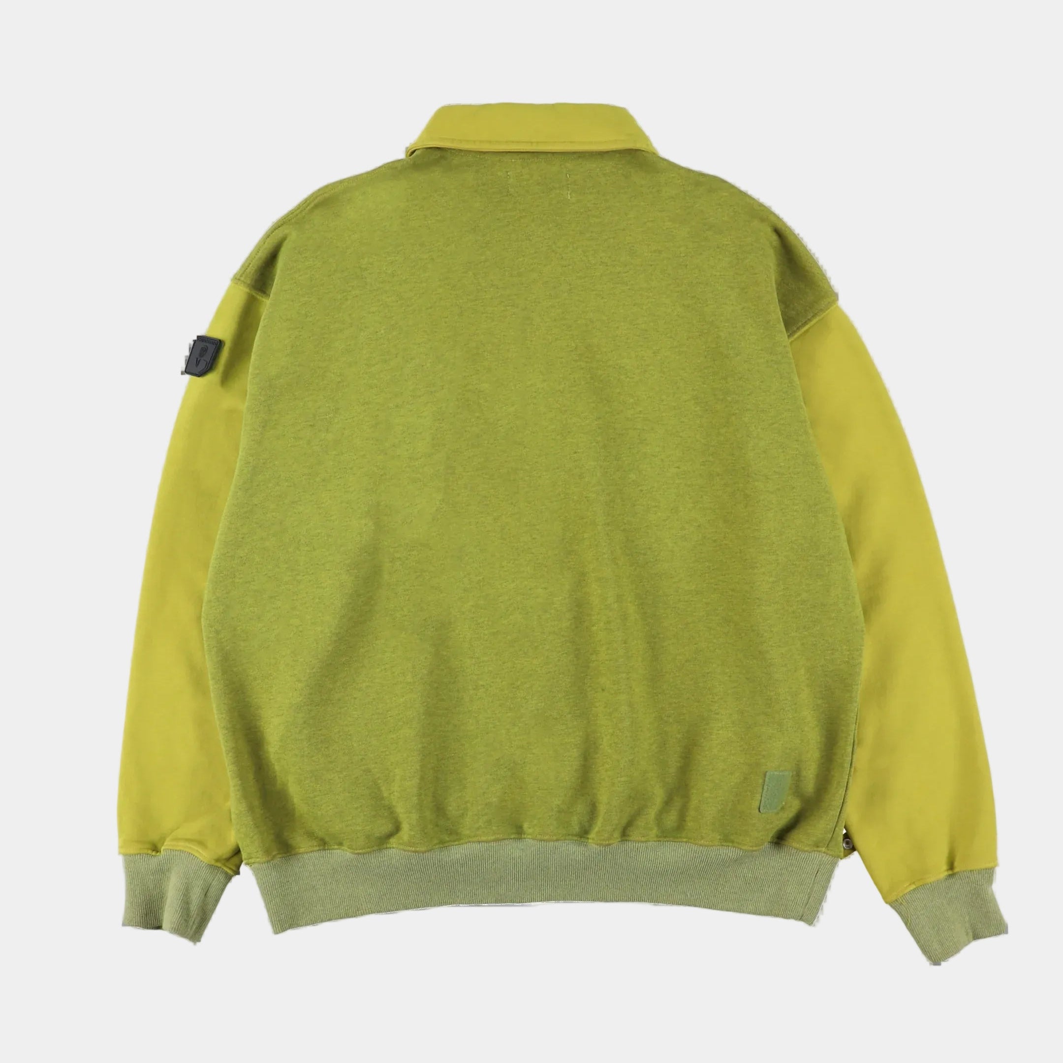 Phingerin Dyed Heather Half Zip Collar Sweatshirt - Lime Green